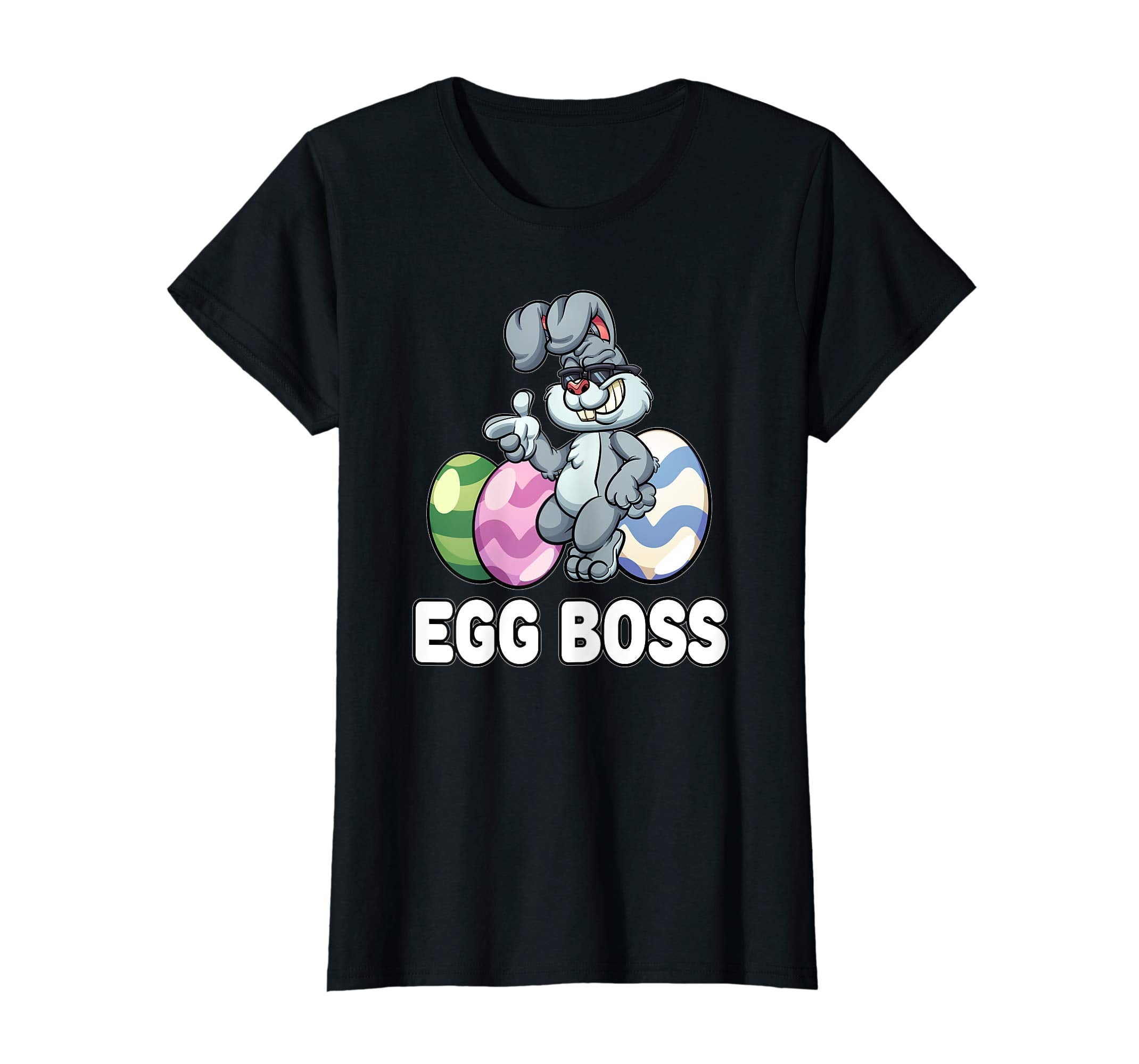 Egg Boss Easter Shirt For Kids Boys Girls Cool Easter Bunny