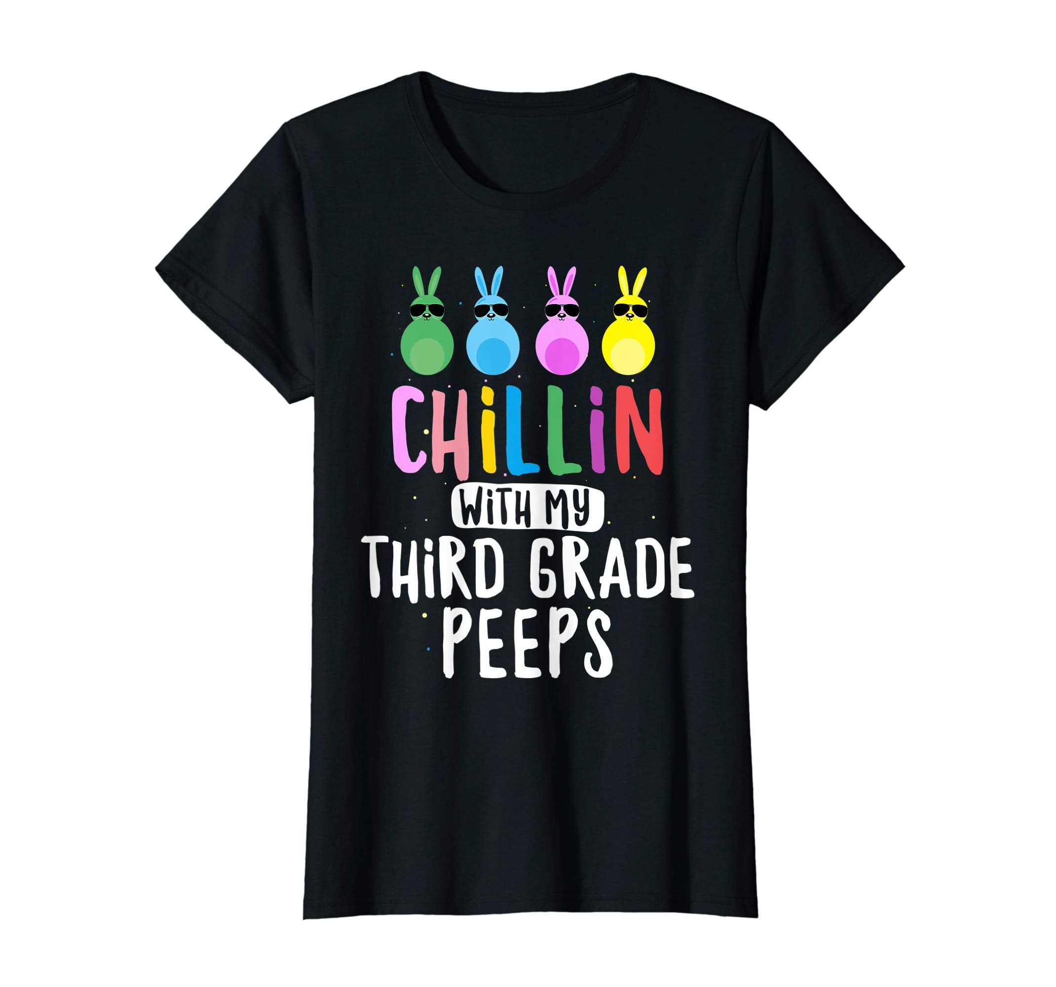 Chillin with My 3rd Grade Peeps Teacher Student Easter Shirt