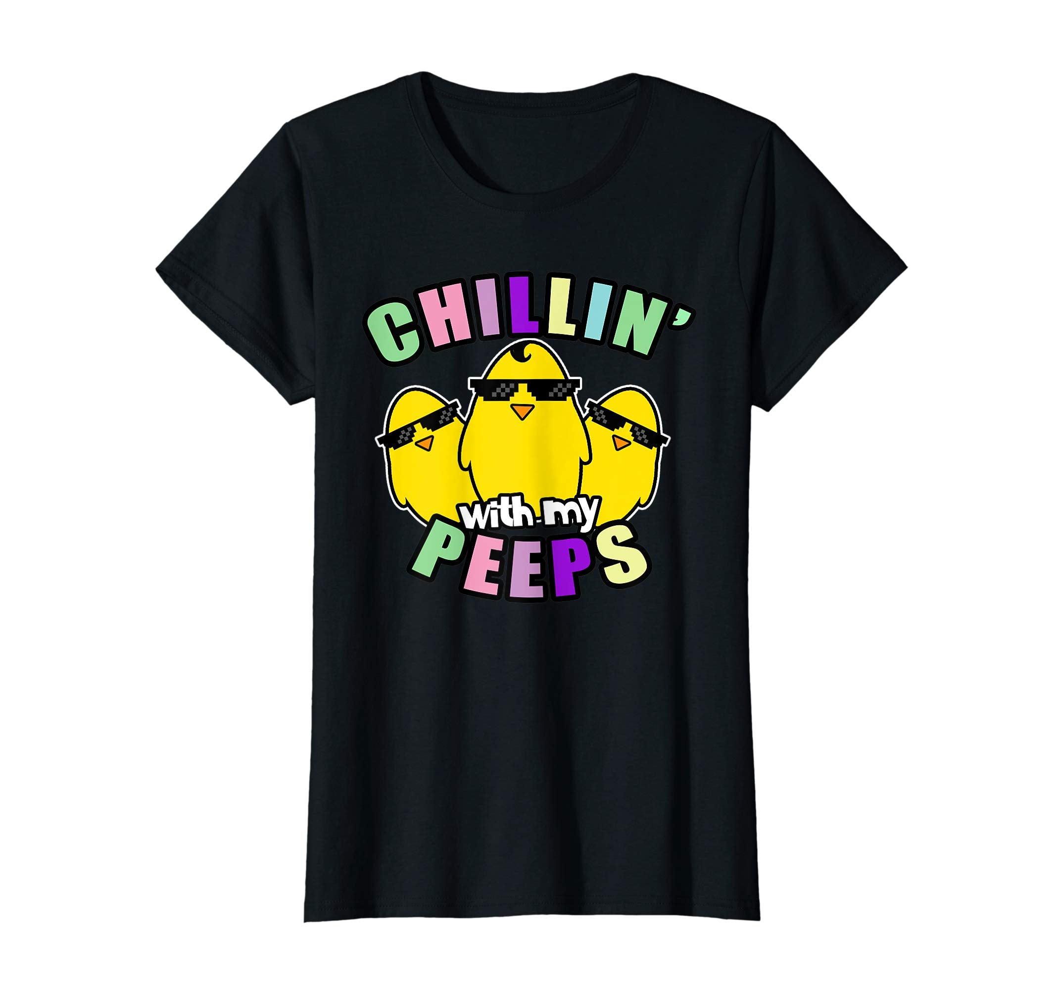 Easter Shirt For Boys Girls Chillin With My Peeps Tshirt