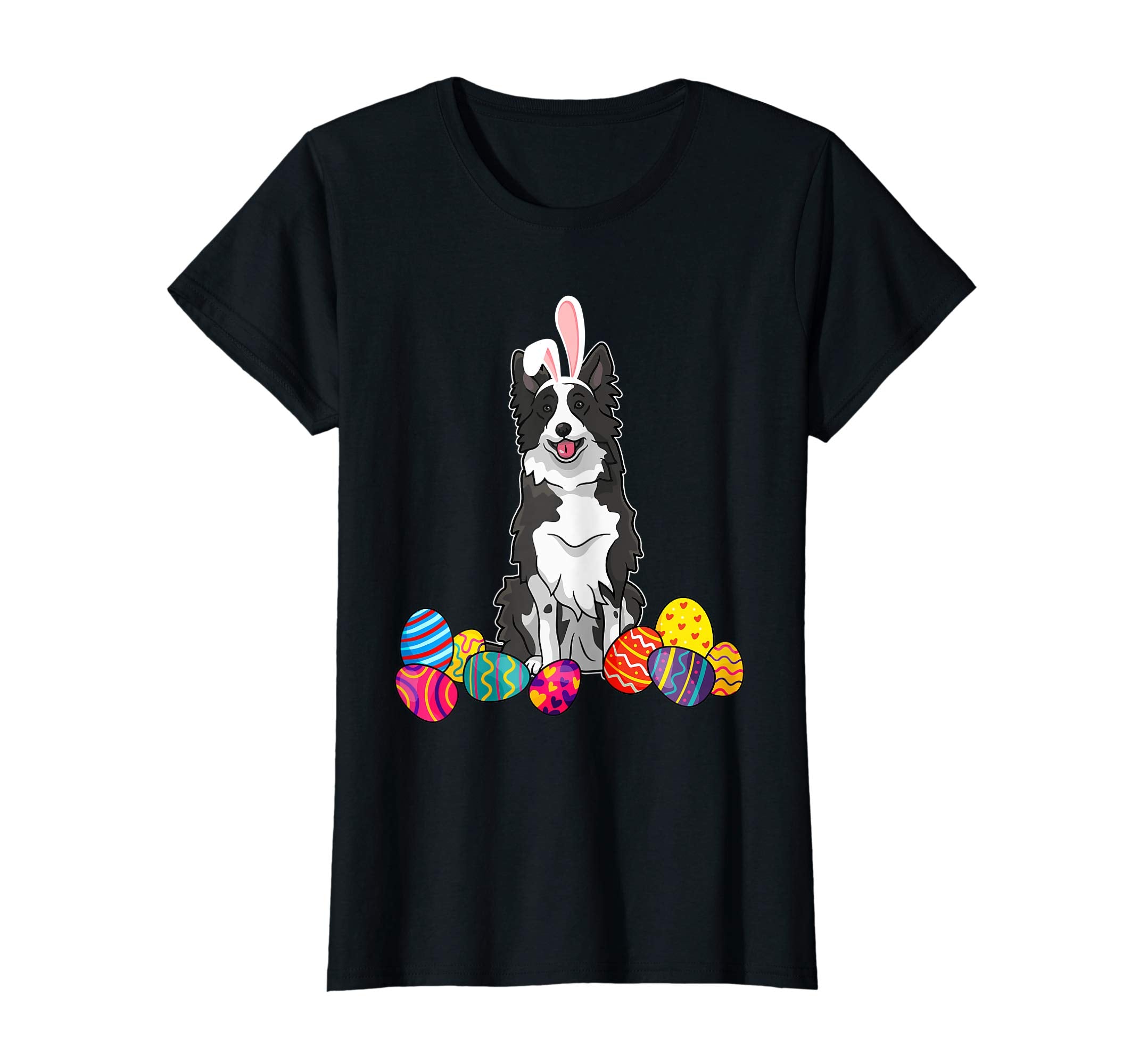 Border Colie Bunny Ear With Egg Easter Easter Day Shirt