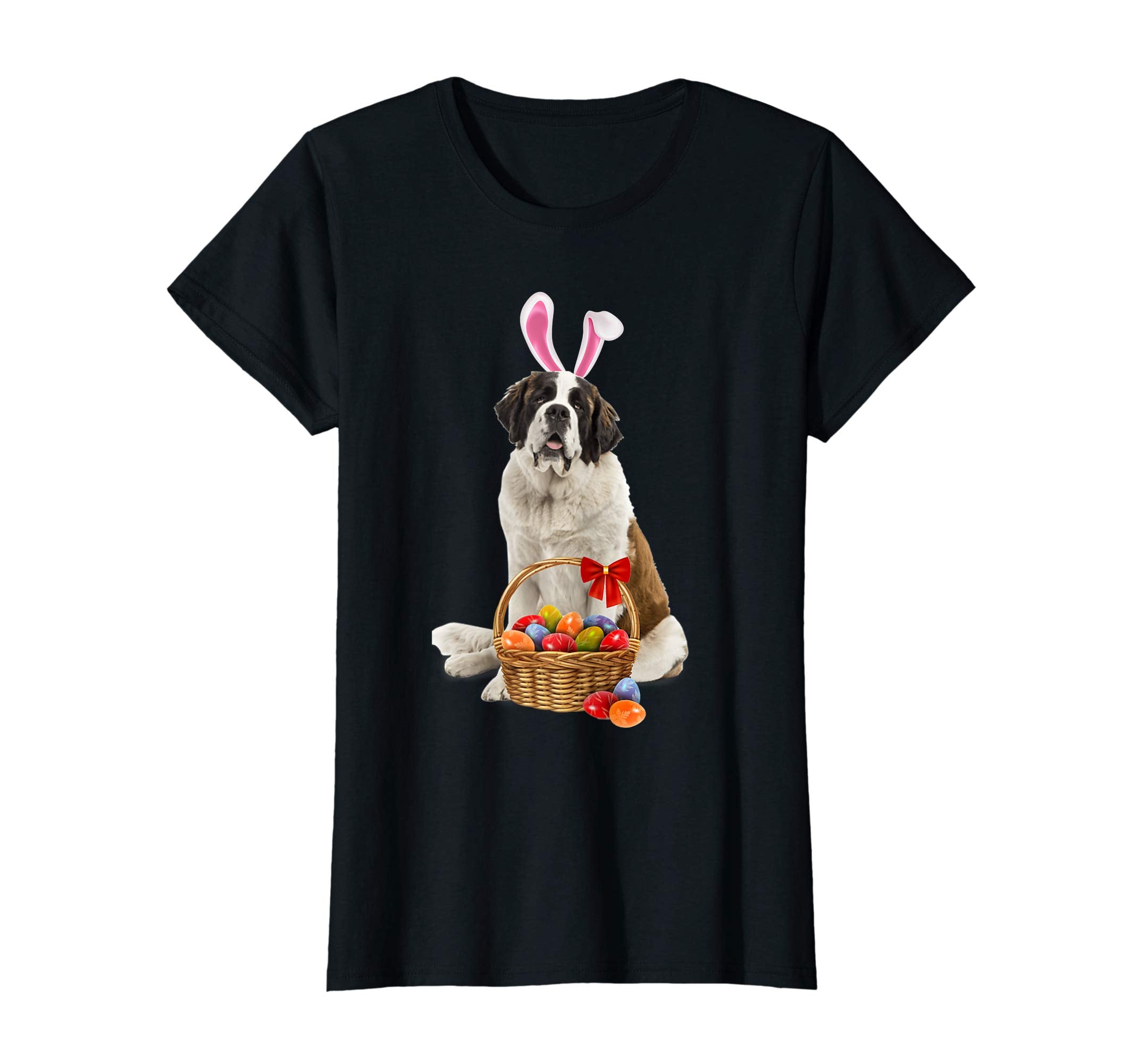 Easter Saint Bernard Shirt Saint Bernard,Bunny Ears and Eggs