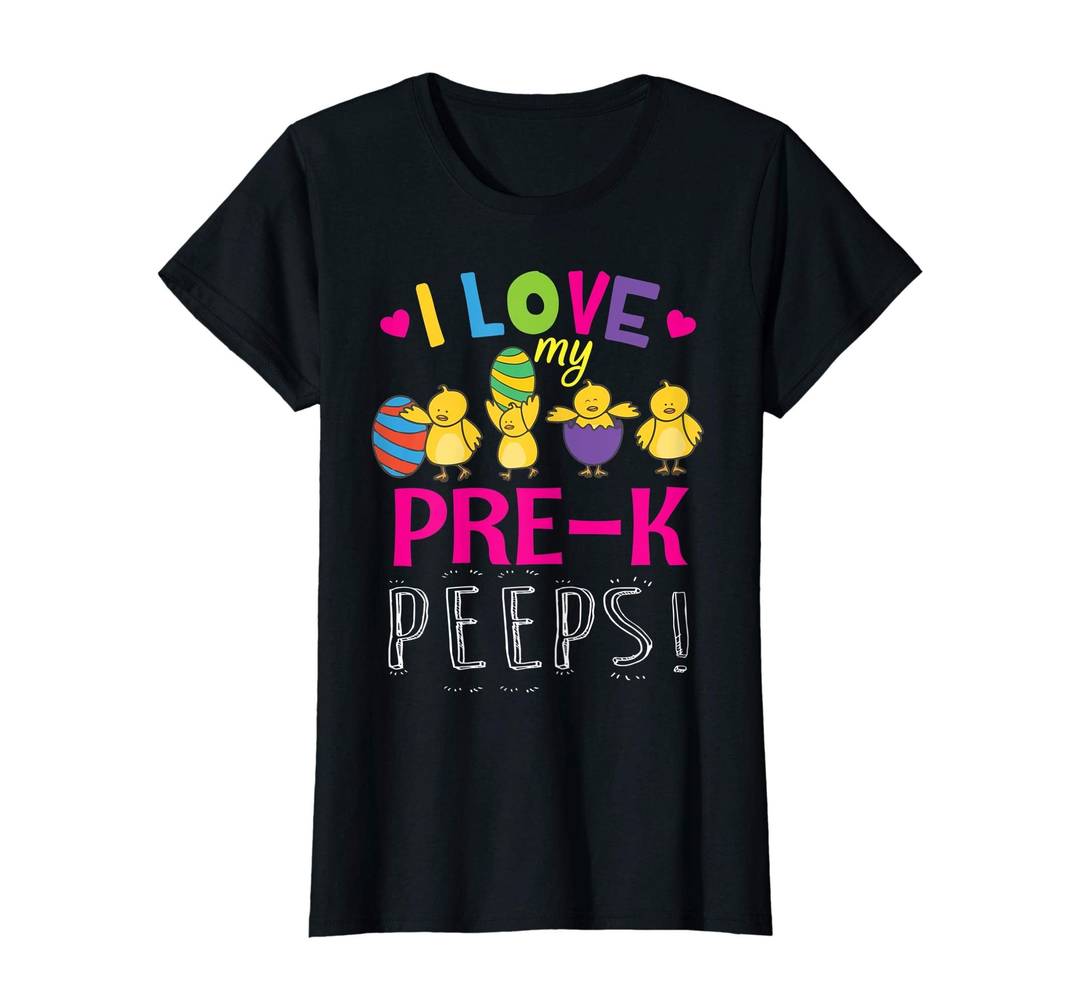 Hearts Chicks Easter Eggs I Love My Pre-k Peeps Shirt