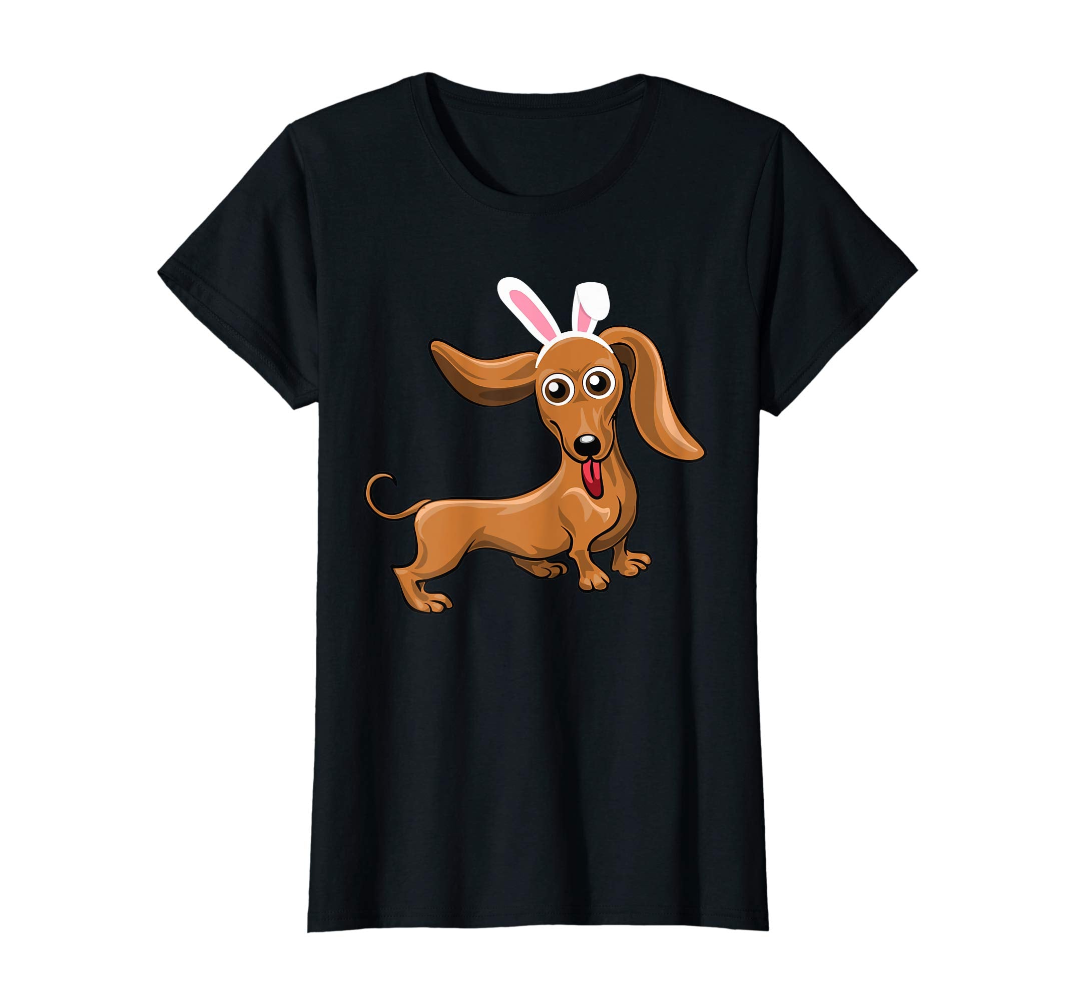 Dachshund Dog With Bunny Rabbit Hat Easter Happy Day Shirt