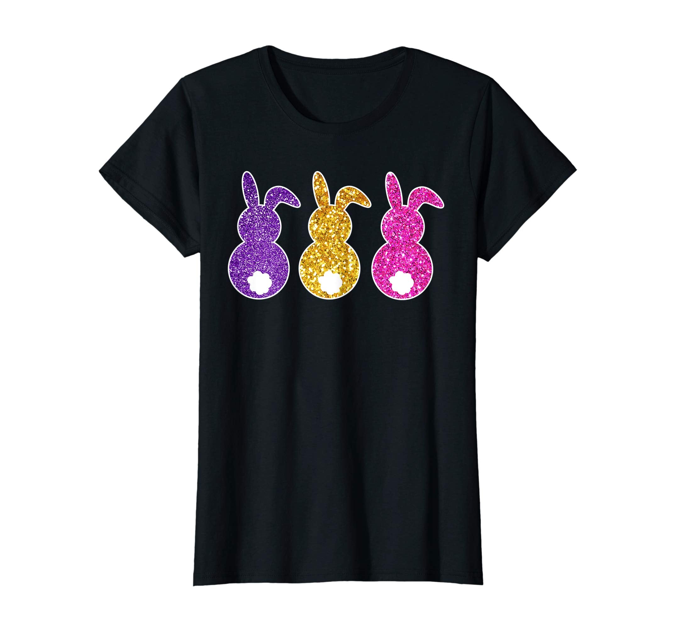 Happy easter tee Funny colorful Bunny With Tail Ears t-shirt