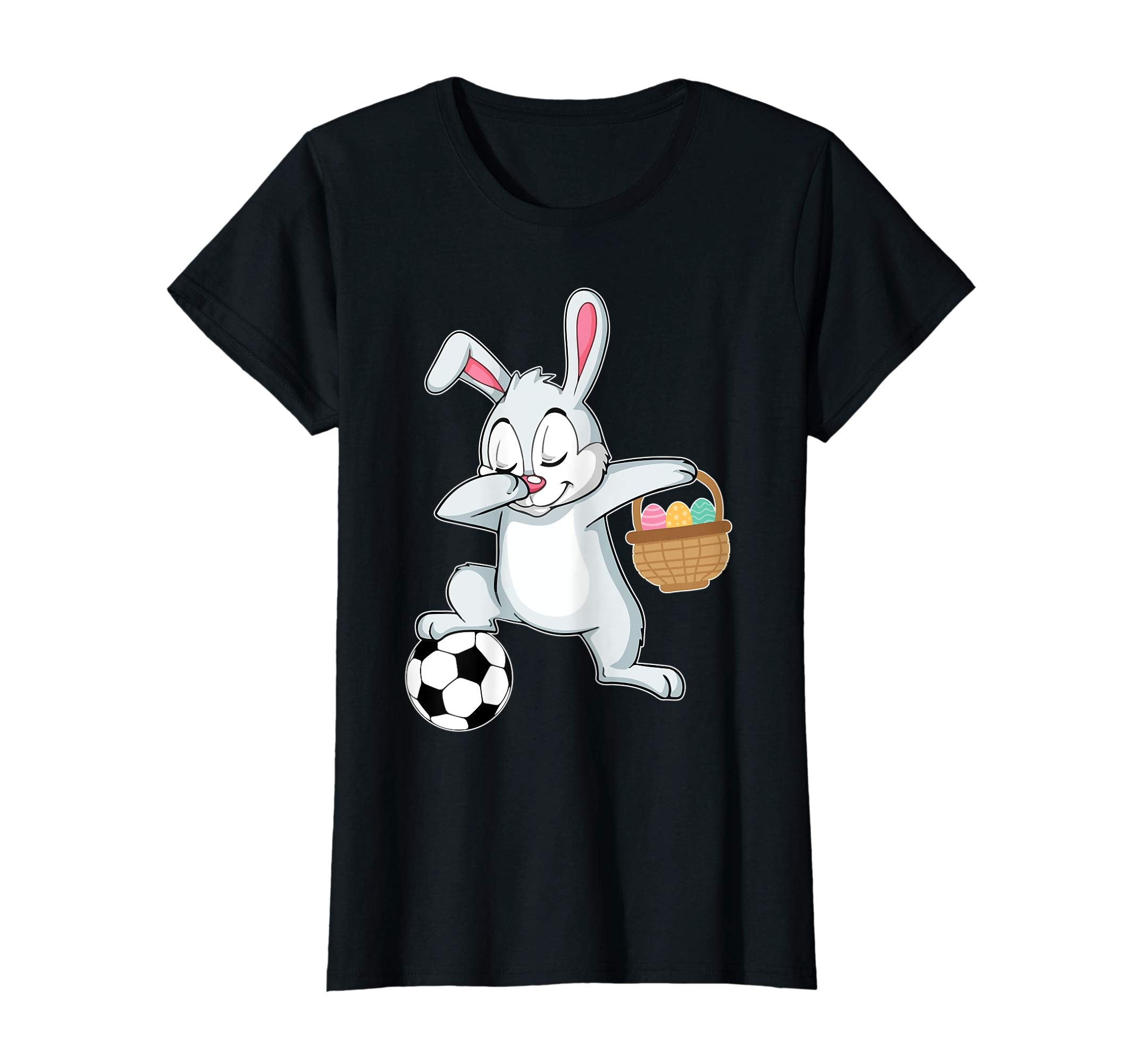 Bunny Rabbit With Easter Eggs Dabbing Playing Soccer Shirt