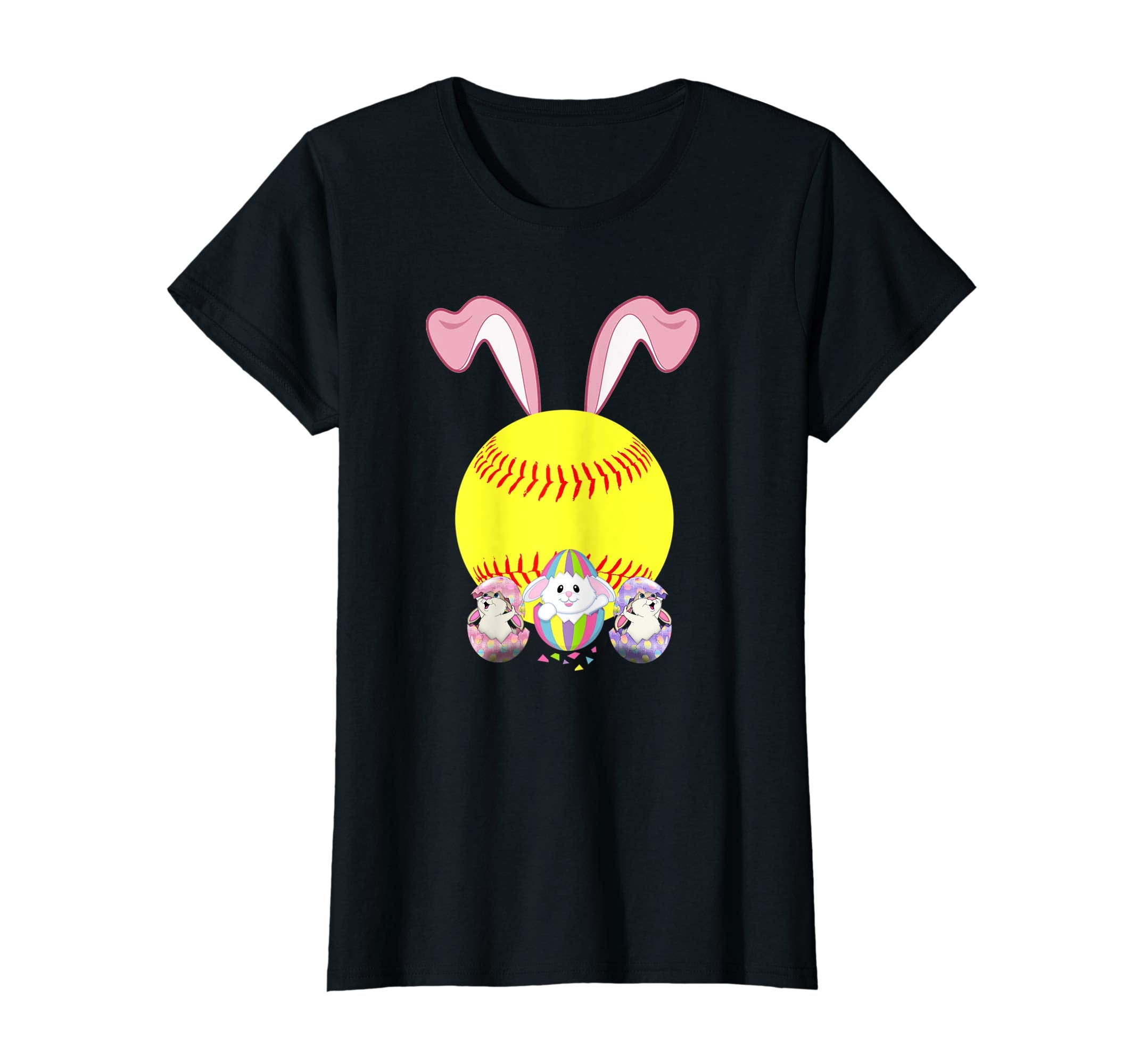 Softball Easter Bunny Egg T-Shirt Funny For Men Women