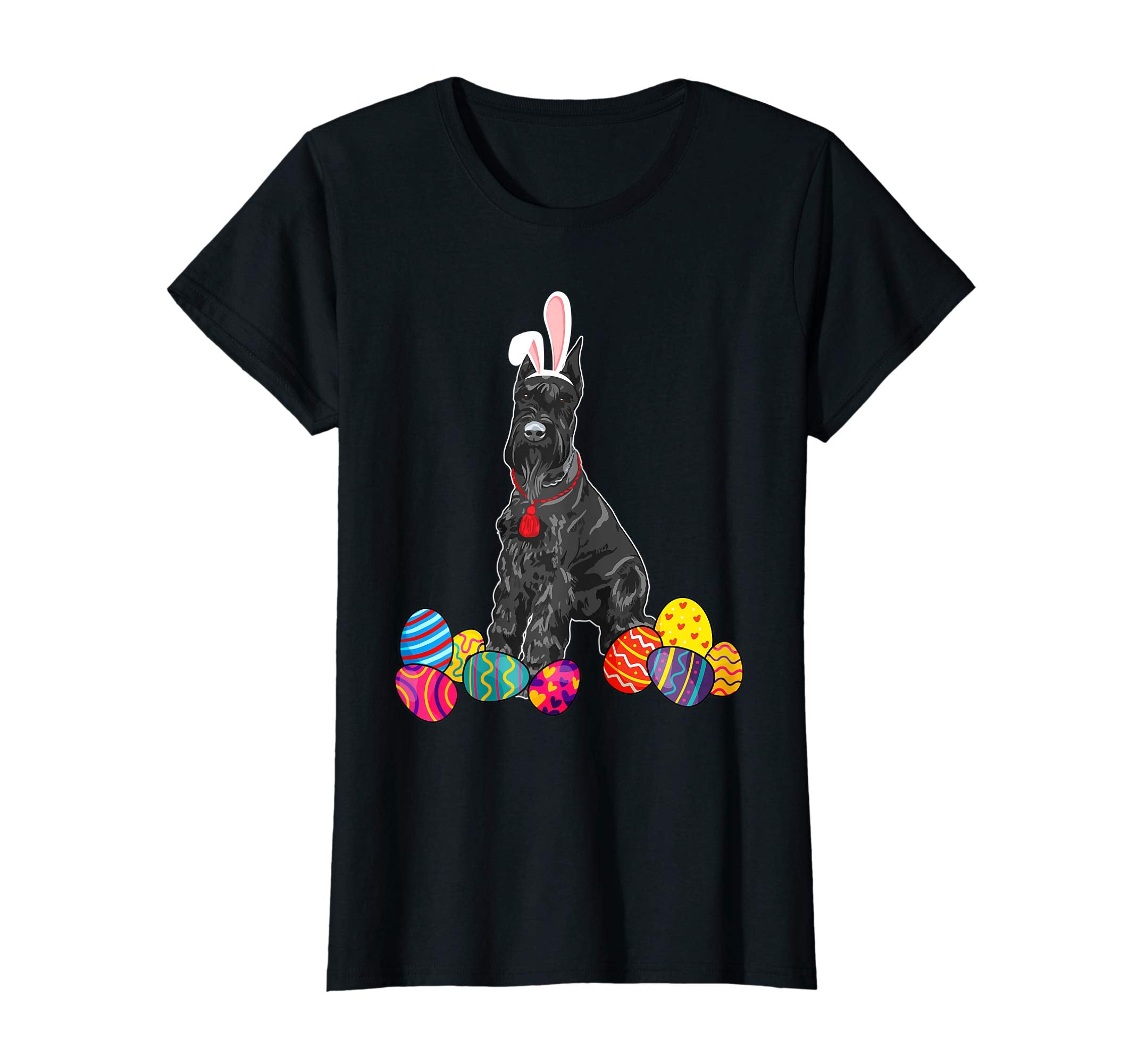Giant Schnauzer Bunny Ear With Egg Easter Easter Day Shirt