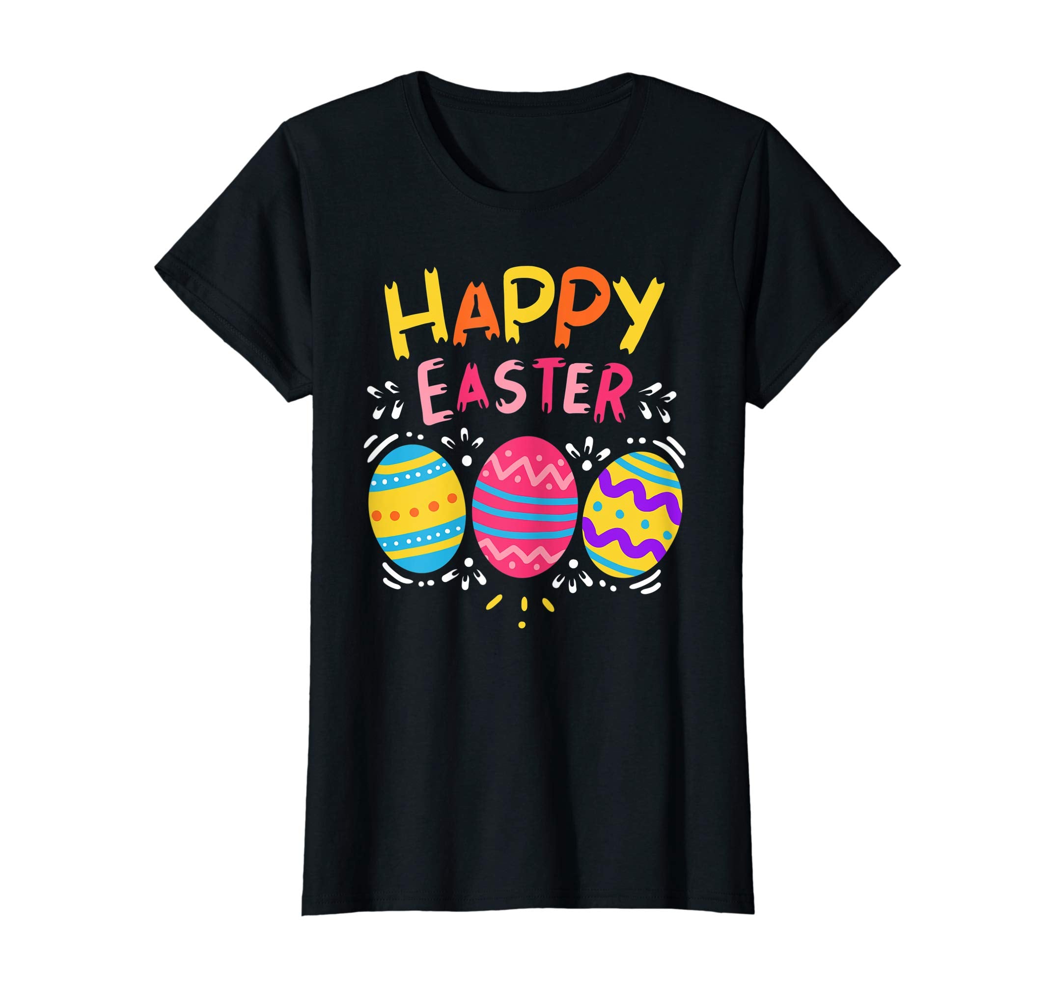 Happy Easter Day T-Shirt Colorful Dye Egg Hunting Cute Shirt