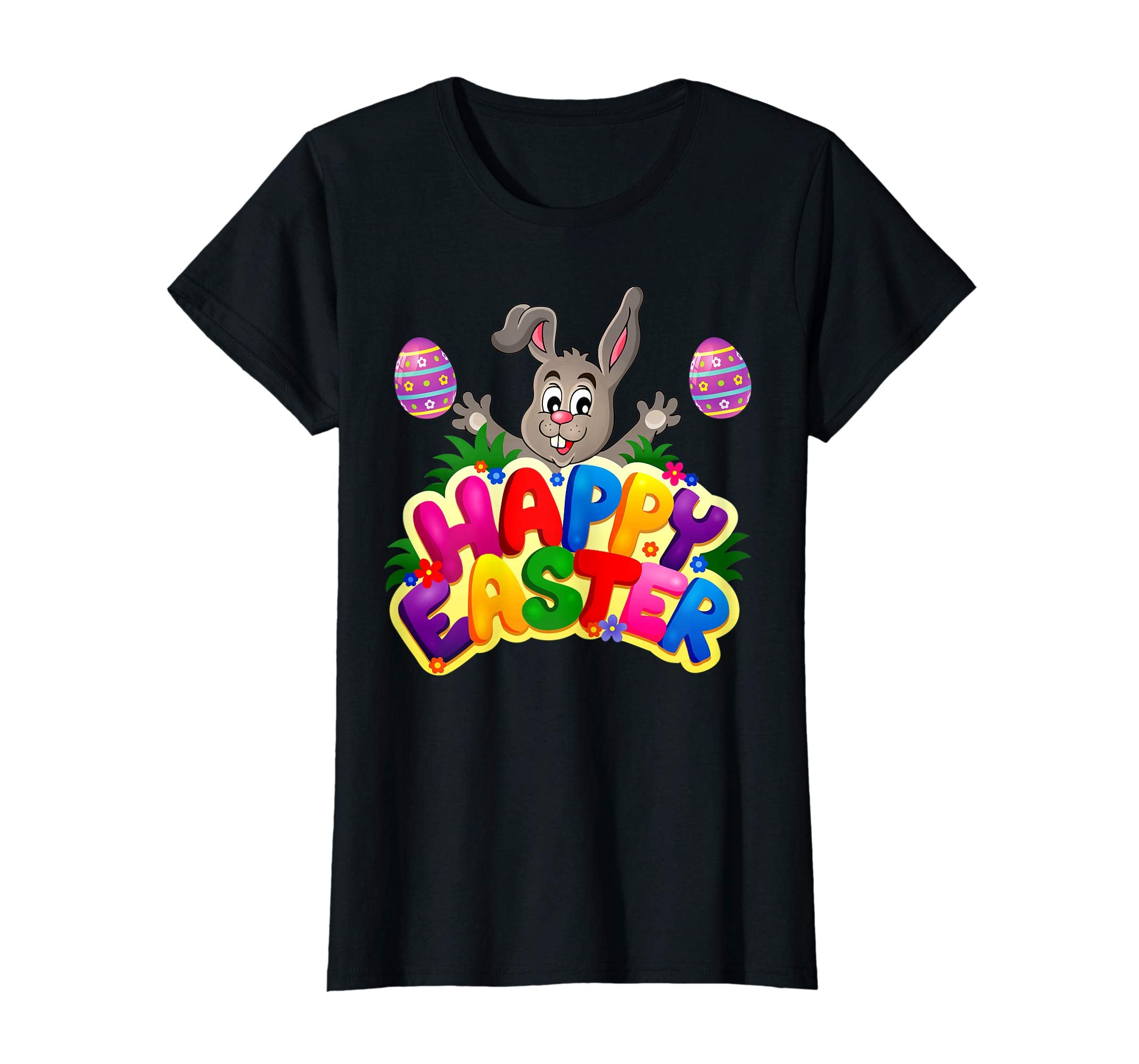 Happy Easter Shirt Bunny Hunting Girls Boys T-Shirts Gift