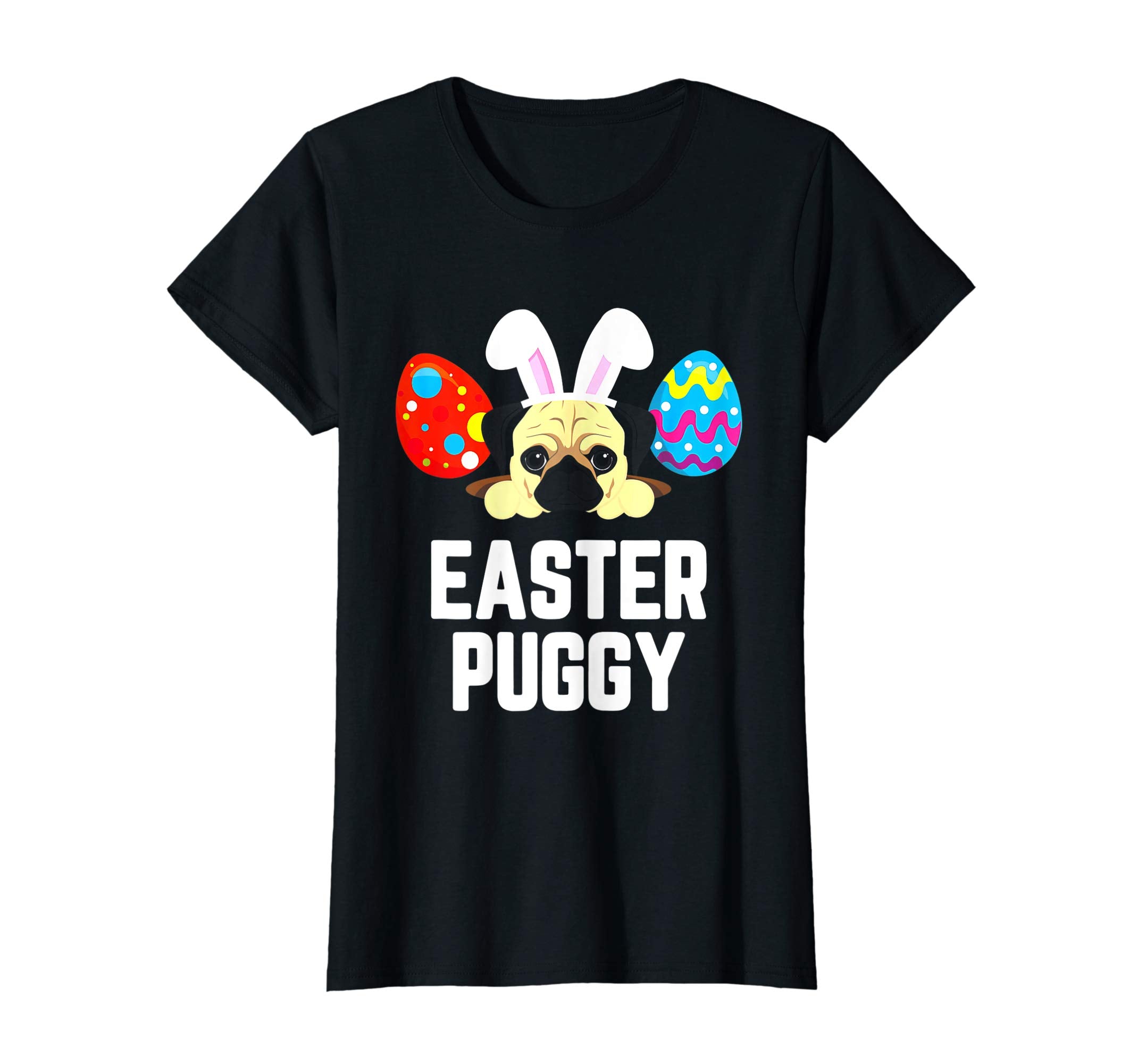 Easter Puggy Cute Dog Pug Funny Easter T-Shirt Women Kids