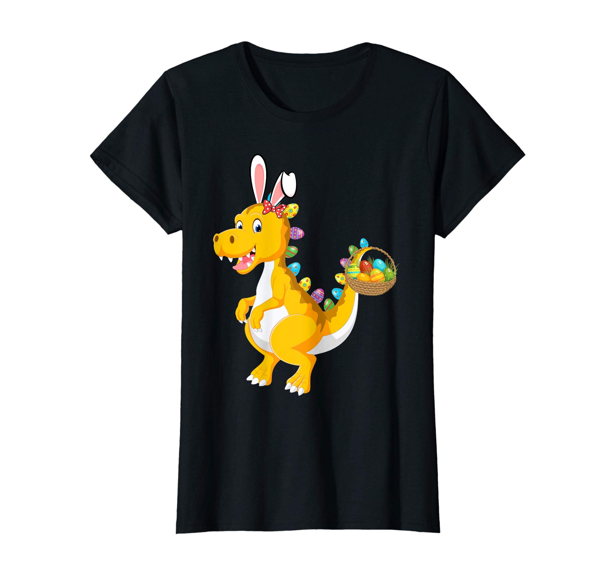 Funny Dinosaur T-rex Bunny with Eggs Easter T shirt