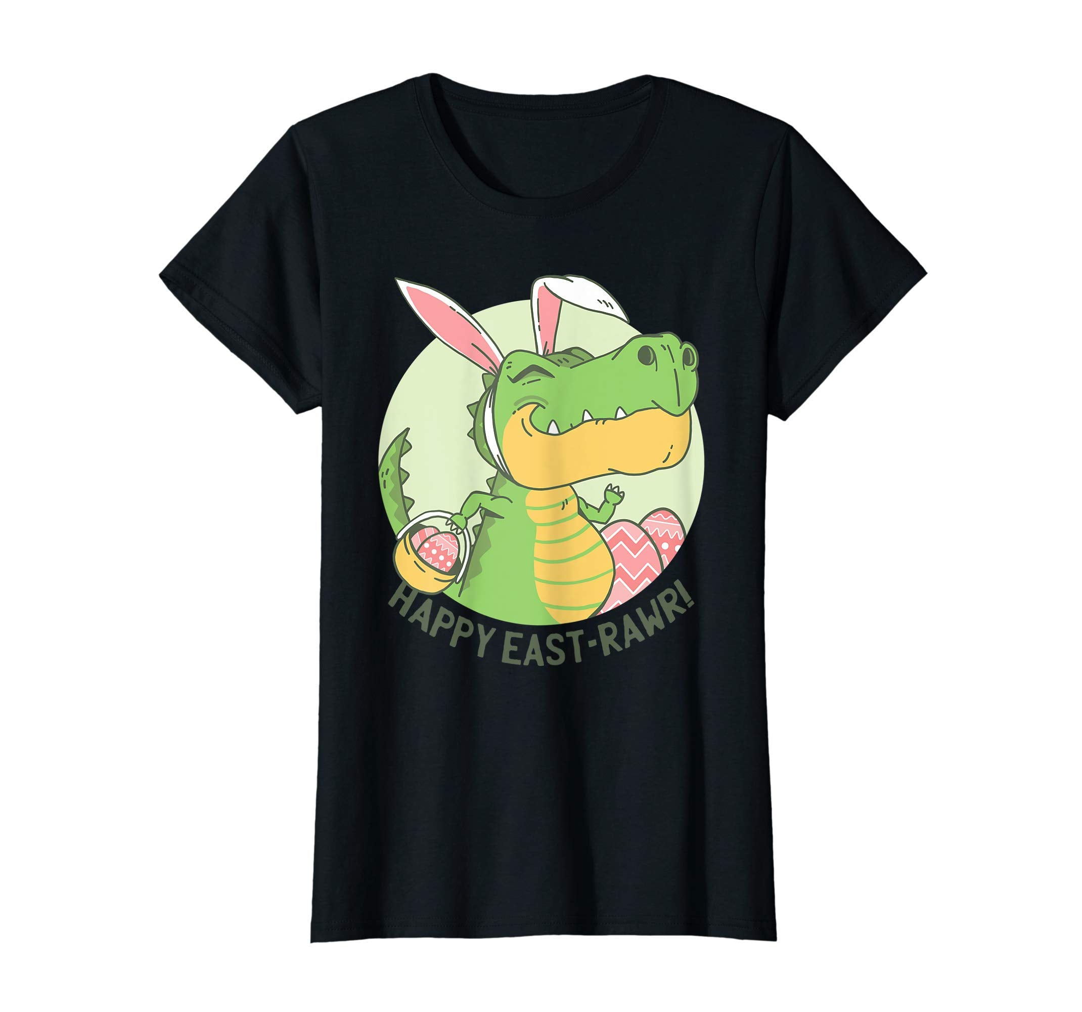 Happy Eastrawr T Rex Bunny Egg Easter Dinosaur T Shirt Kids