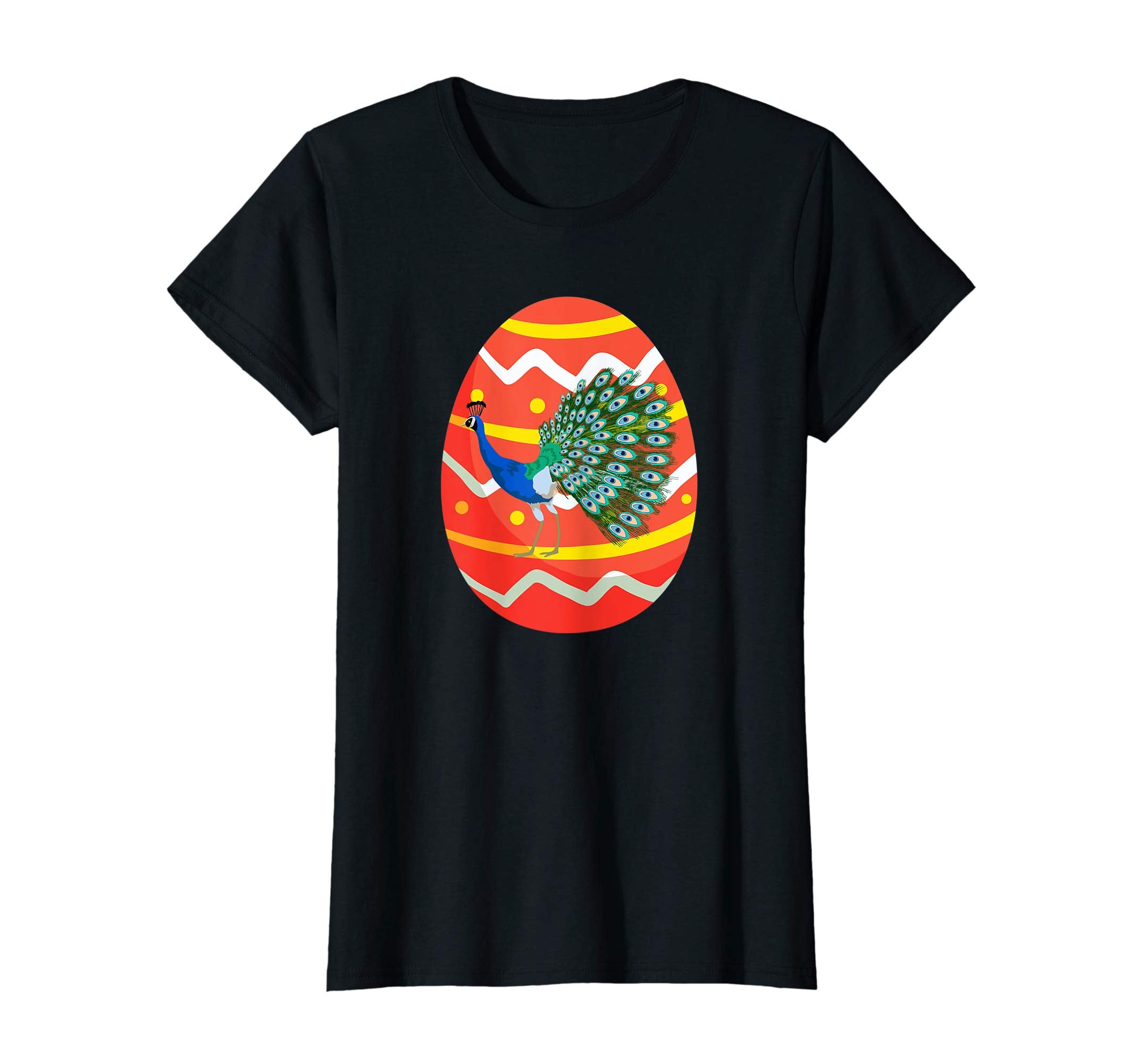 Happy Peacock Easter Egg Bunny T-Shirt for Kids Boys Girls
