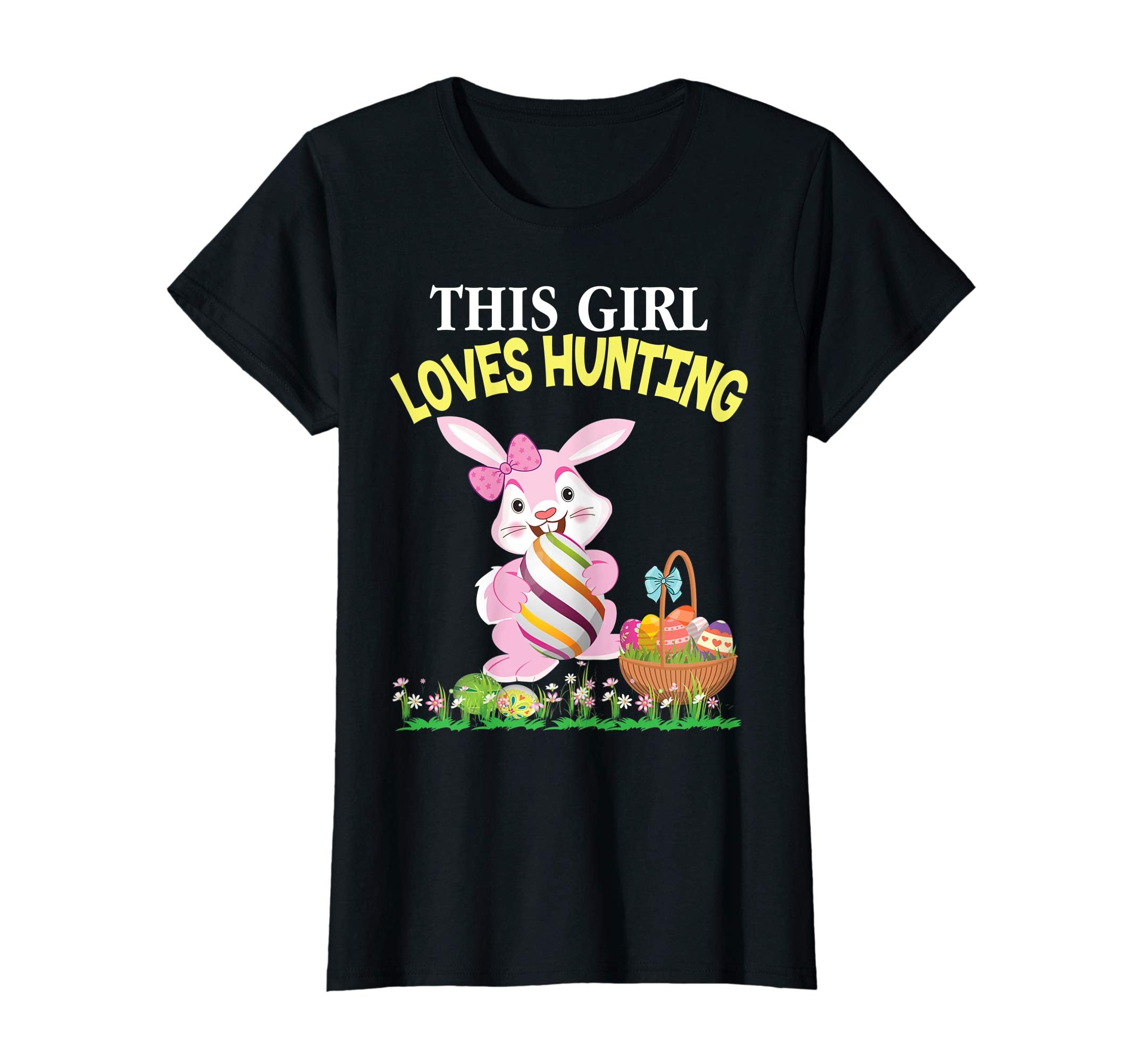 This Girl Loves Eggs Hunting Bunny Easter Day T-Shirt