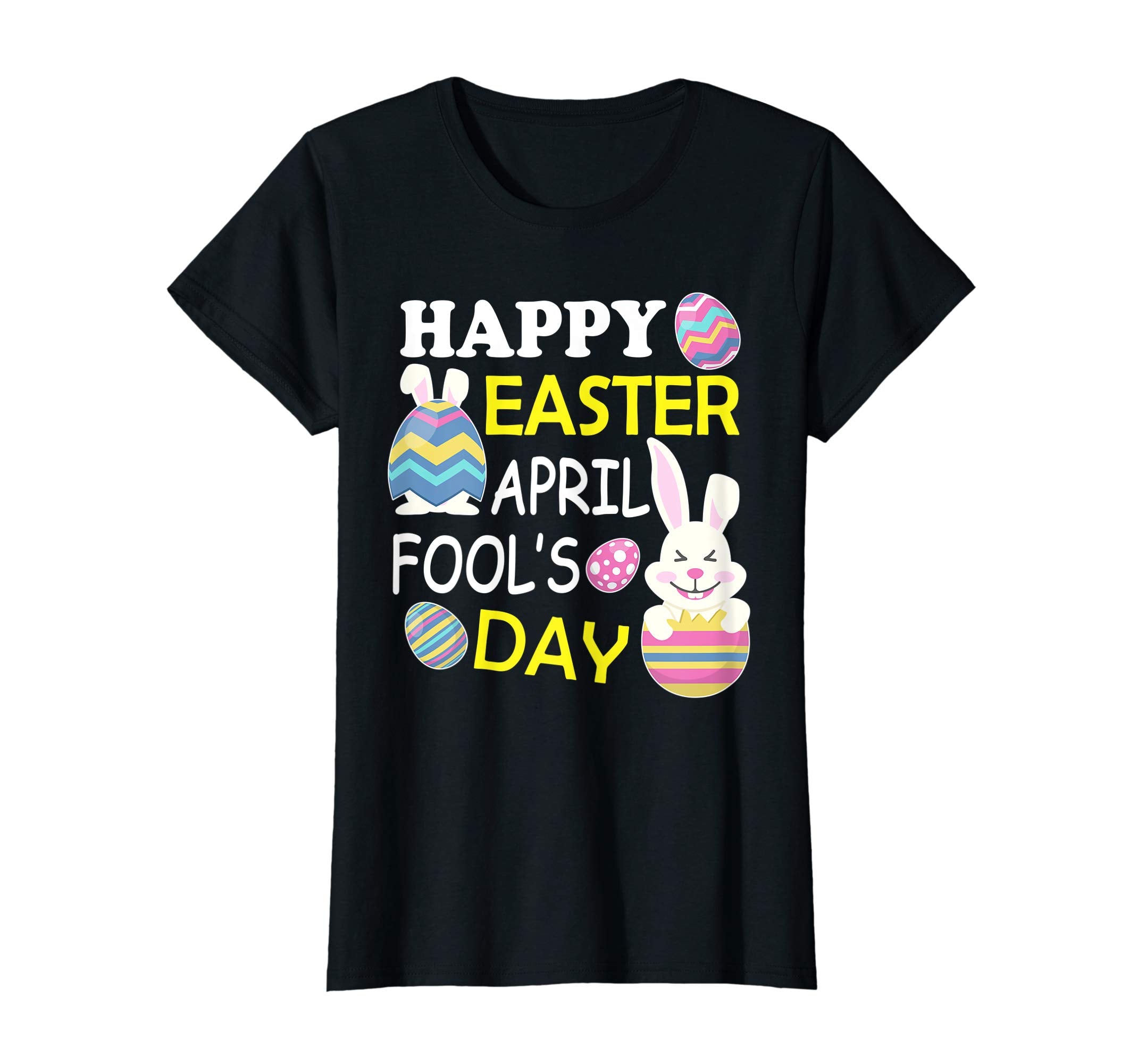 Bunny Face &amp; Easter Eggs Happy Easter April Fool's Day Shirt