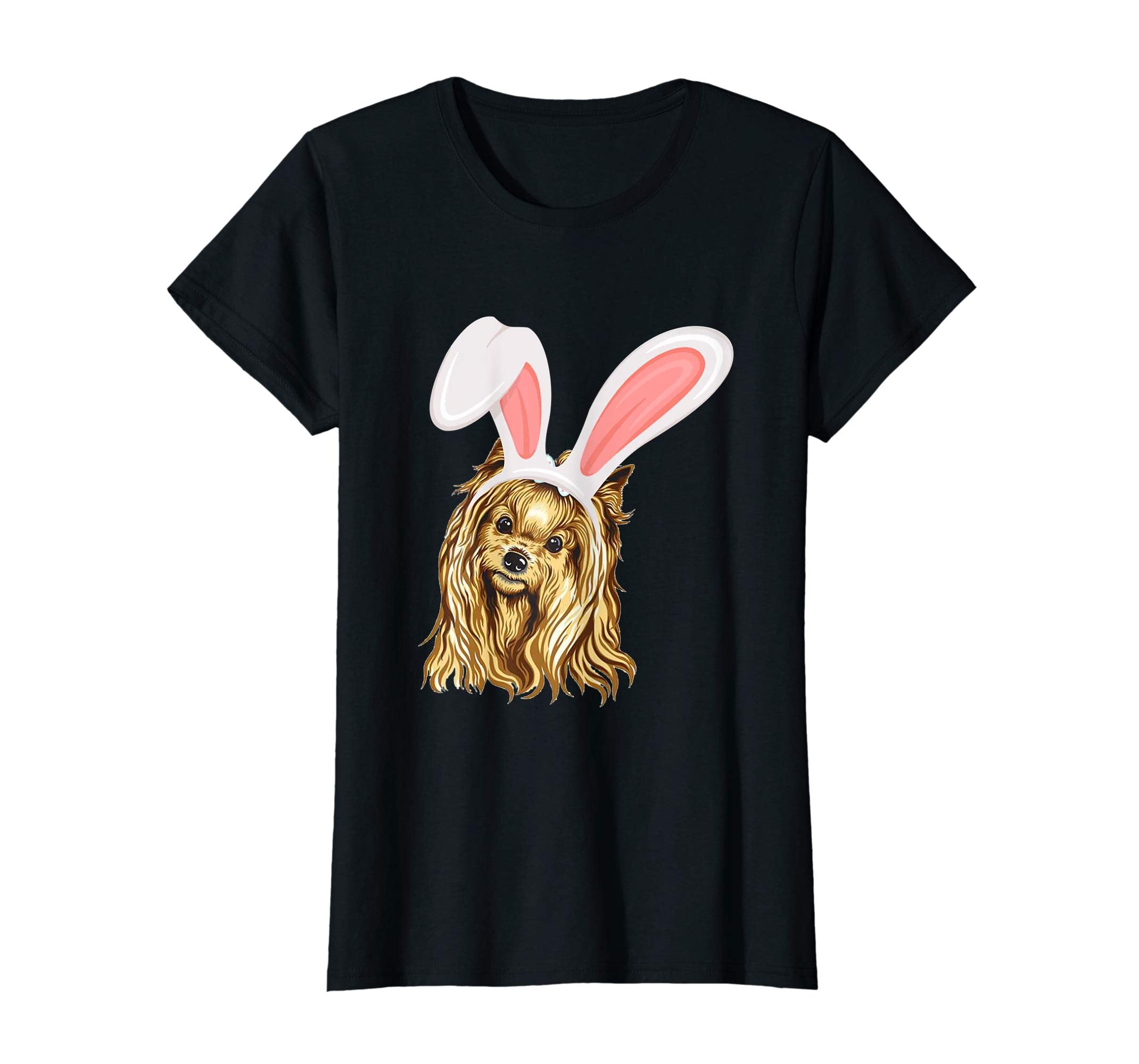 Yorkshire Terrier Dressed As Easter Bunny Rabbit Ears Shirt