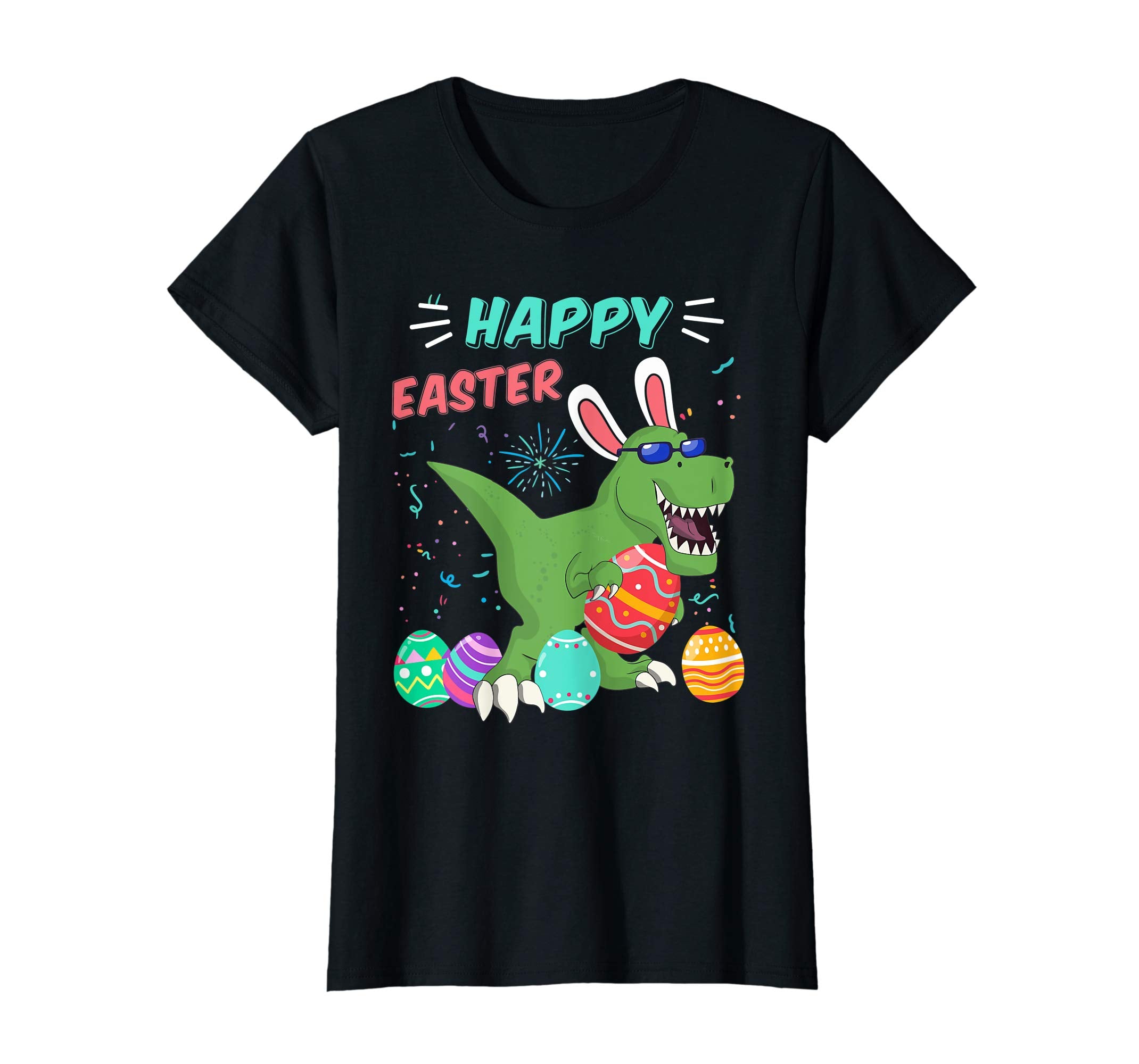 Happy Eastrawr T Rex Dinosaur Easter Bunny Egg Shirt Kids