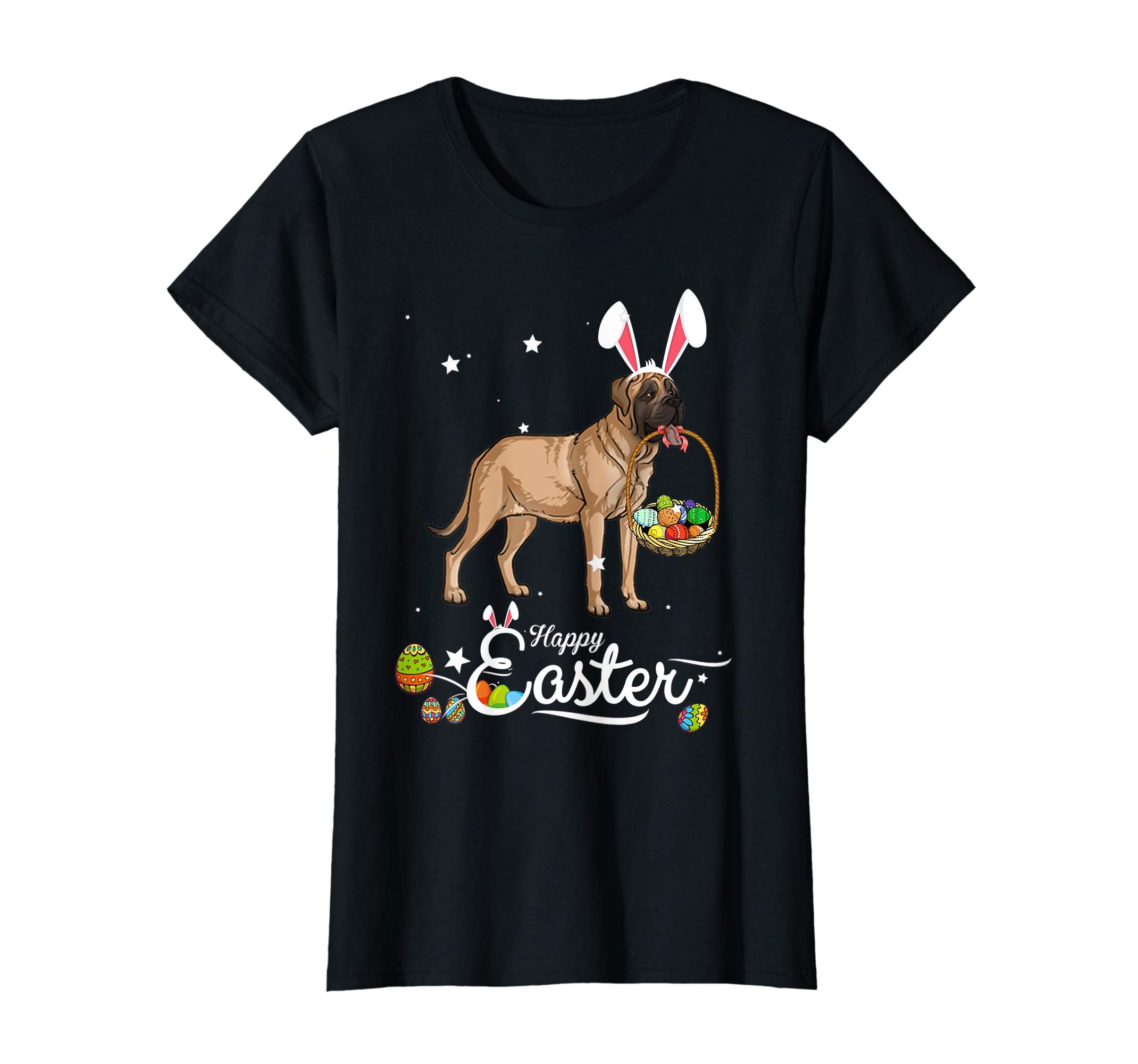 Mastiff Dog With Bunny Hat Easter Costume T Shirt