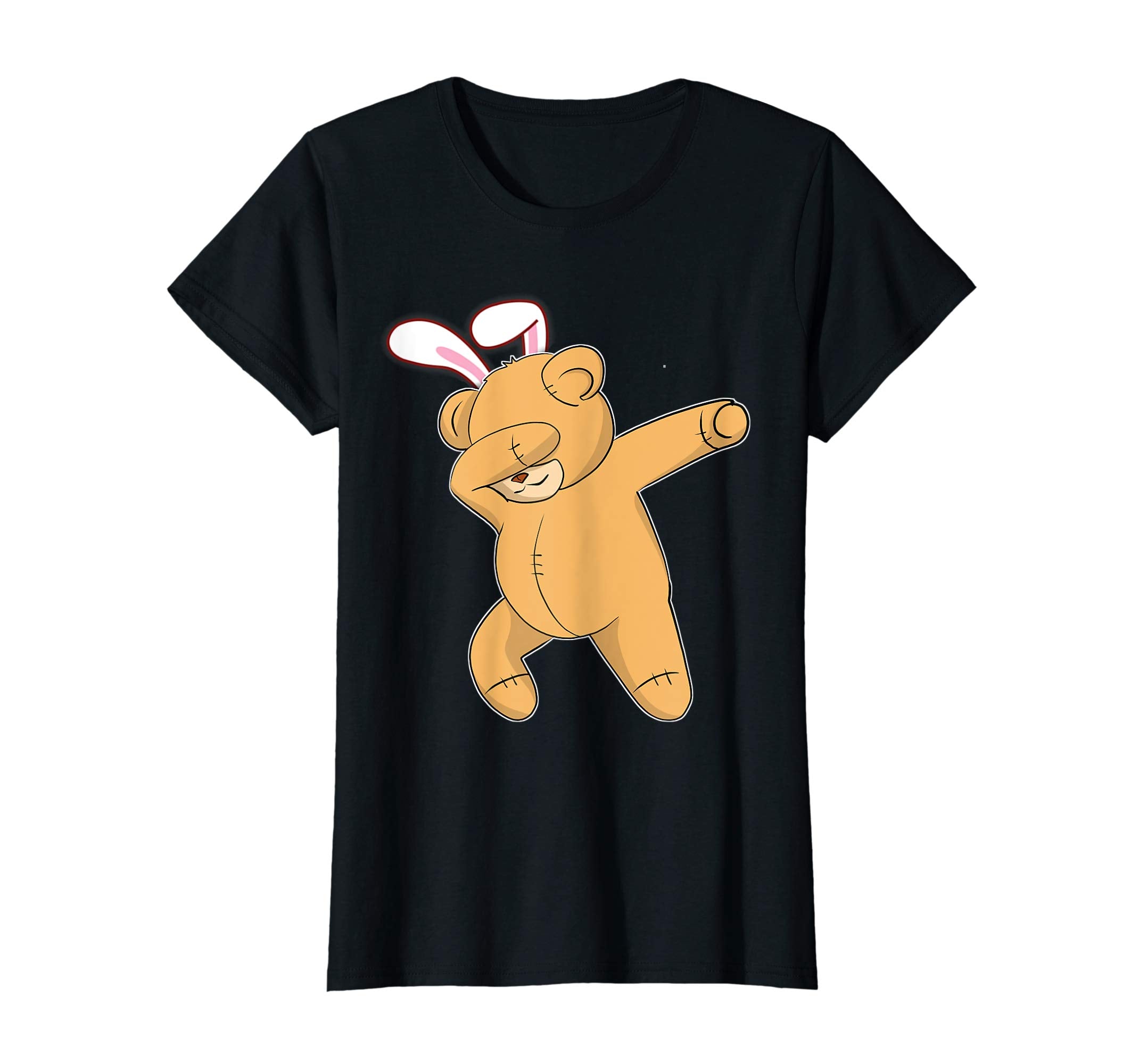 Easter Bunny Dabbing Teddy Bear Tshirt Rabbit Ears Gift