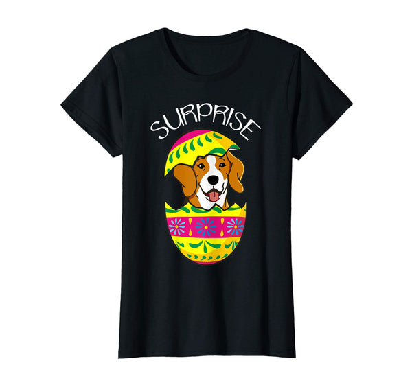 Funny Cute Puppy Beagle Hatches Easter Egg Easter T-Shirt