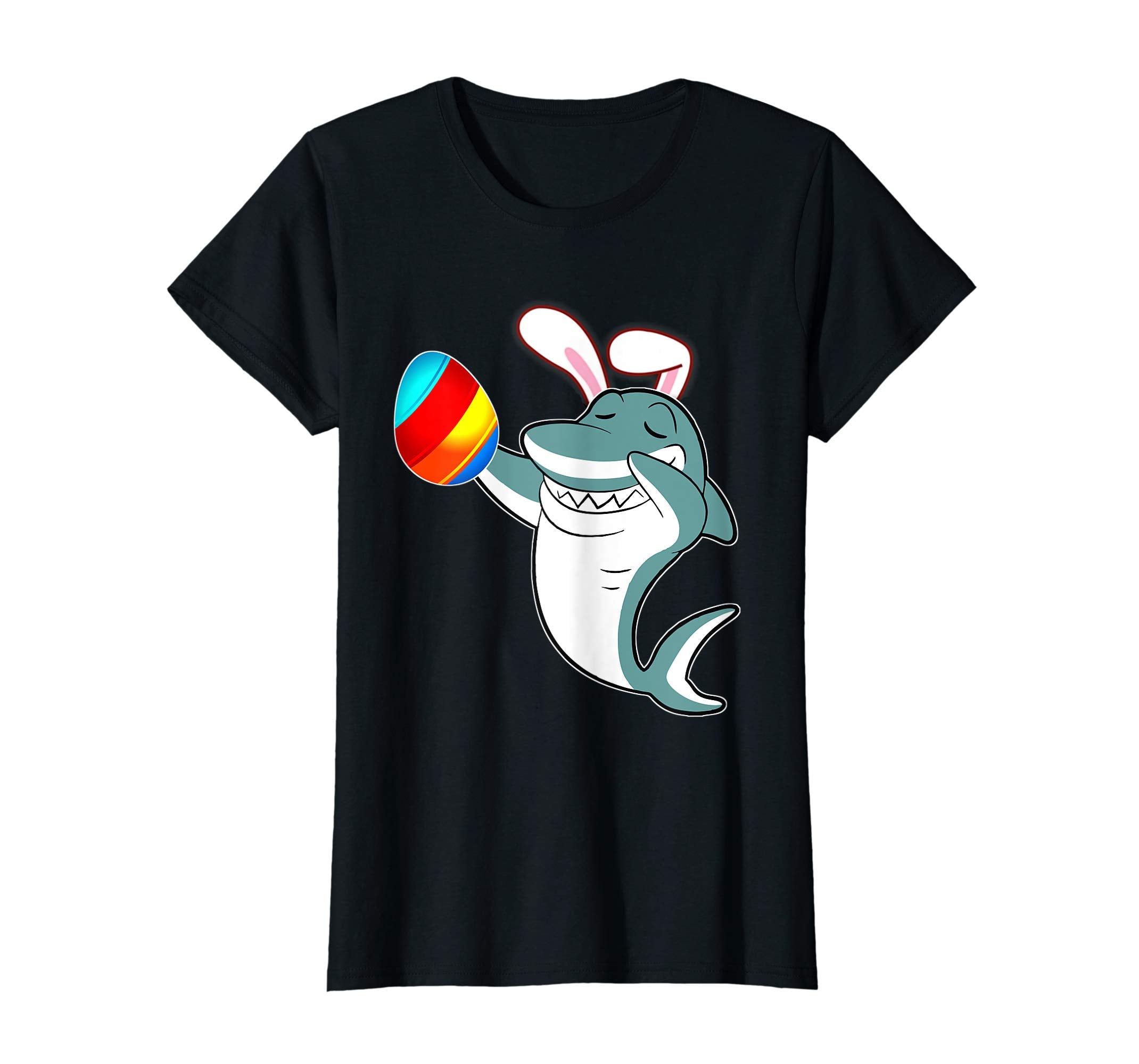Easter Bunny Dabbing Great White Shark Tshirt Egg Ears Gift