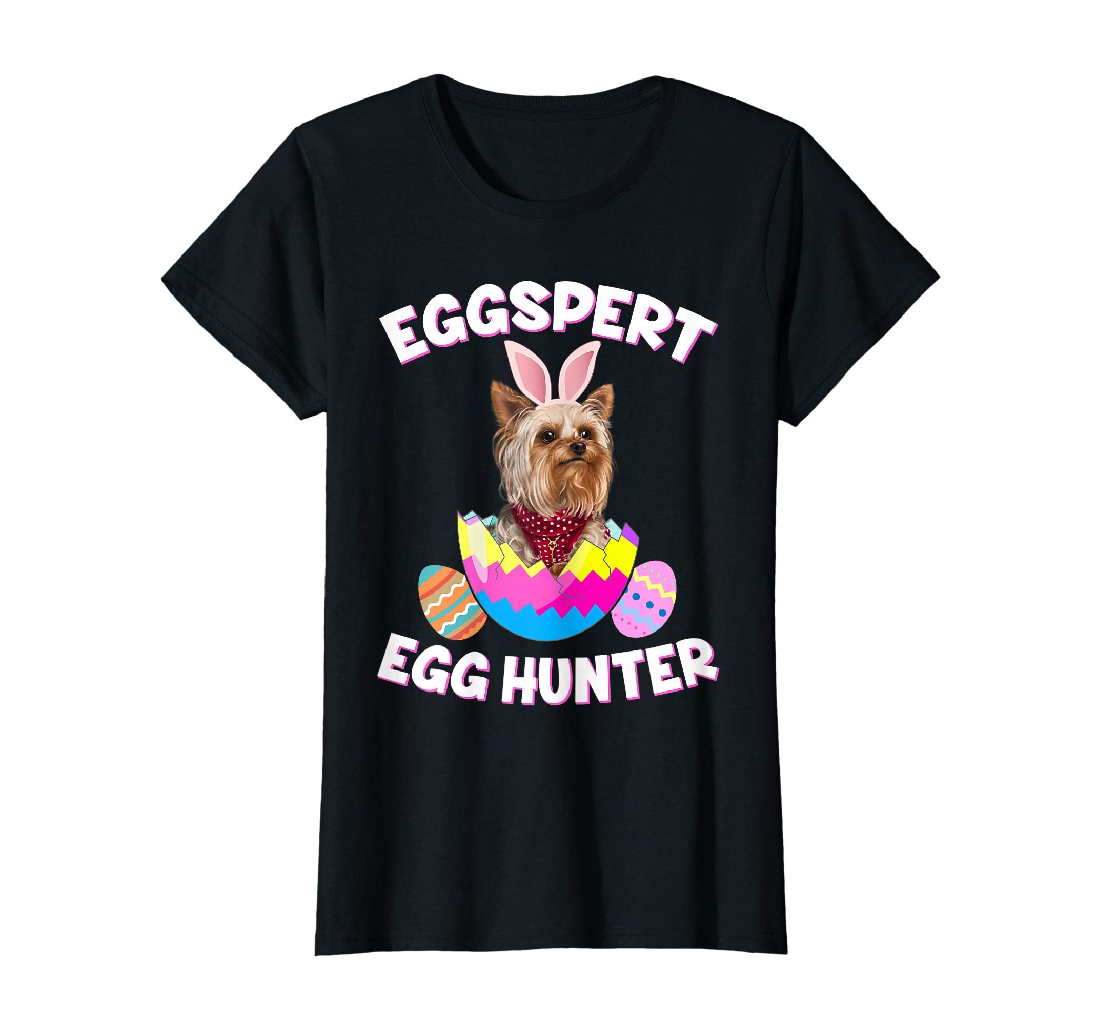 Eggspert Egg Hunter Easter Funny Yorkie T Shirt