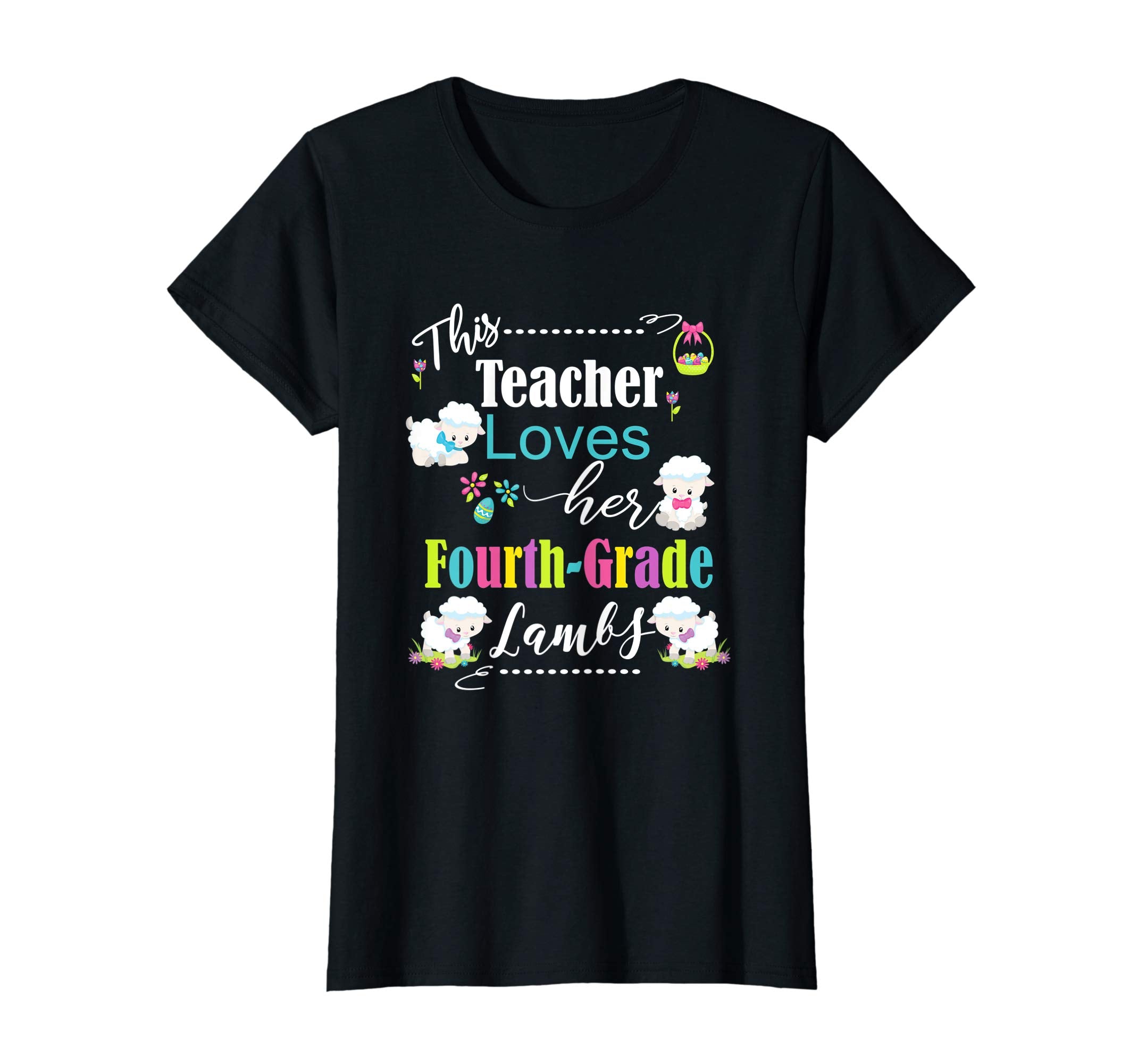 4th Grade Easter Teacher Shirt Cute Love My Lambs Tee