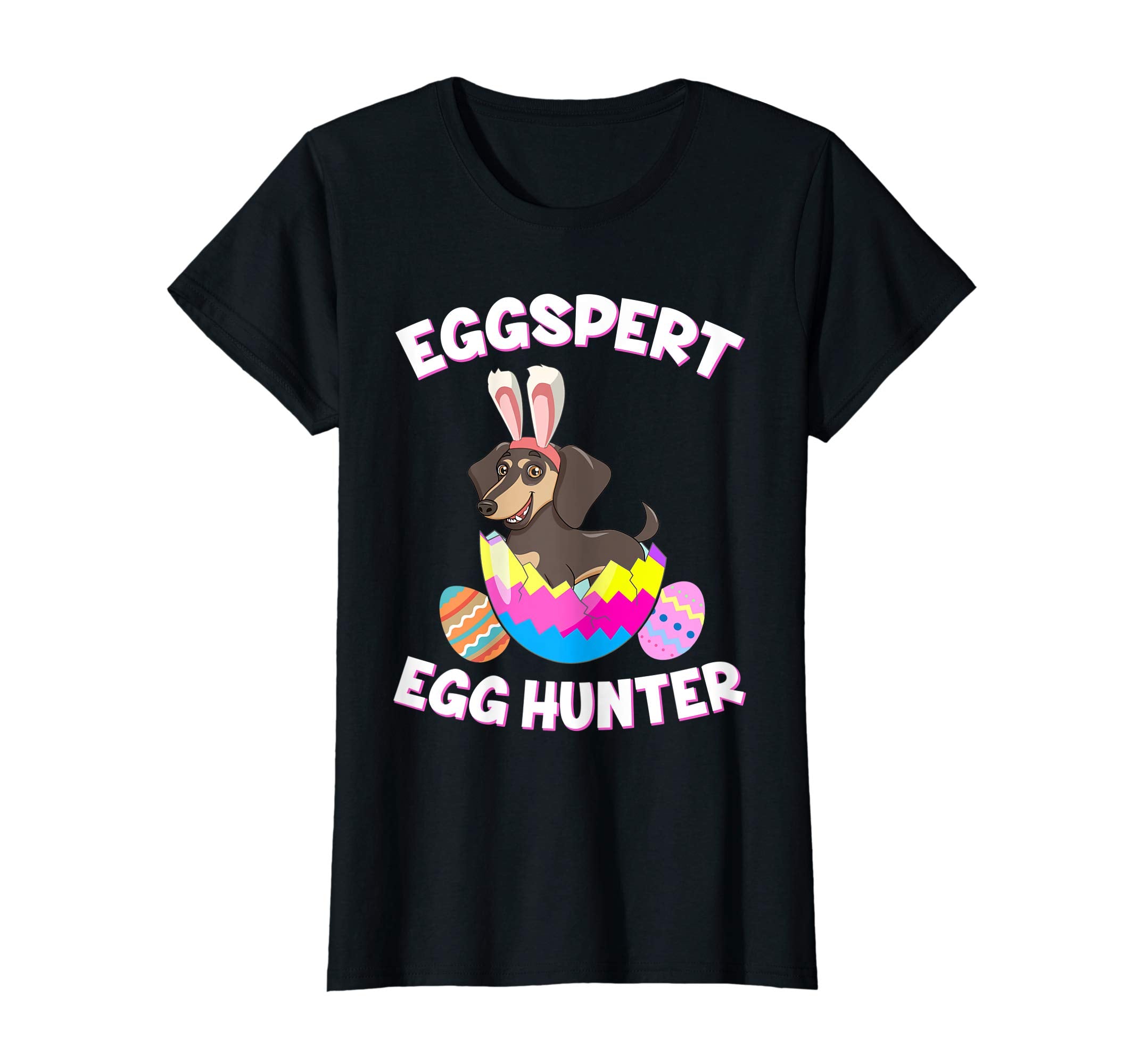 Eggspert Egg Hunter Easter Funny Dachshund T Shirt