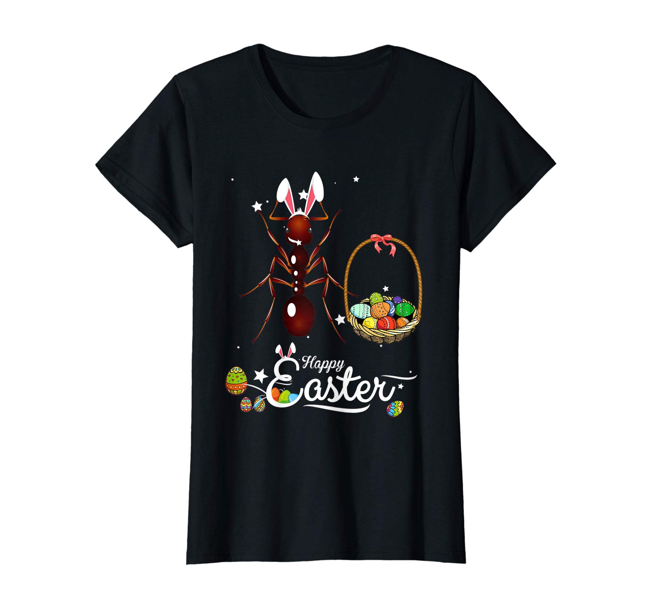 Cute Easter Ant with Bunny Ears and Eggs T Shirt