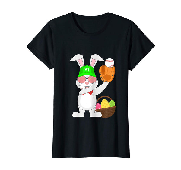 Baseball Easter Bunny Eggs &amp; Basket Tshirt Gift