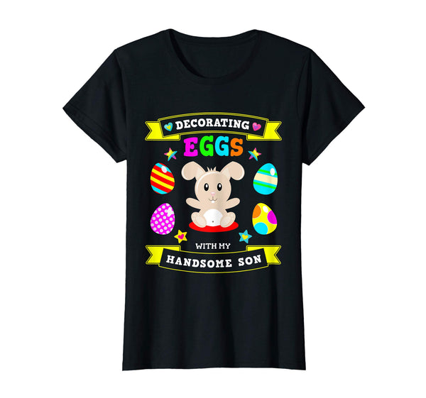 Son Easter Bunny Egg Decorating Tshirt Mom &amp; Dad