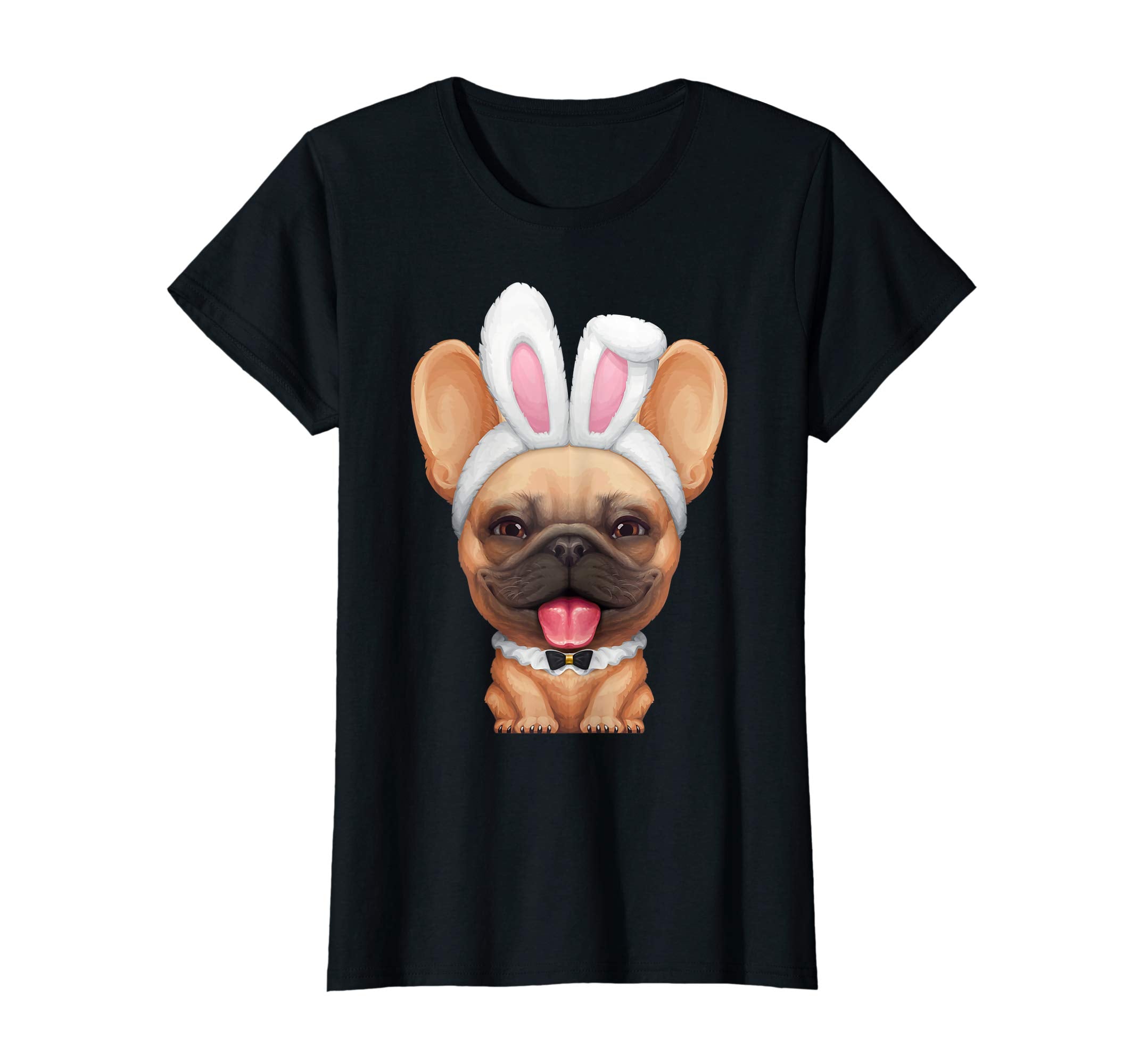 Red Fawn French Bulldog in the Easter Bunny Costume T-Shirt