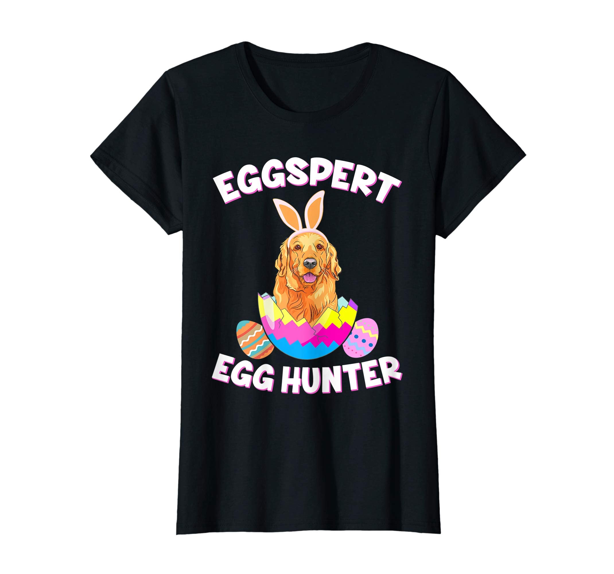 Eggspert Egg Hunter Easter Funny Golden Retriever T Shirt