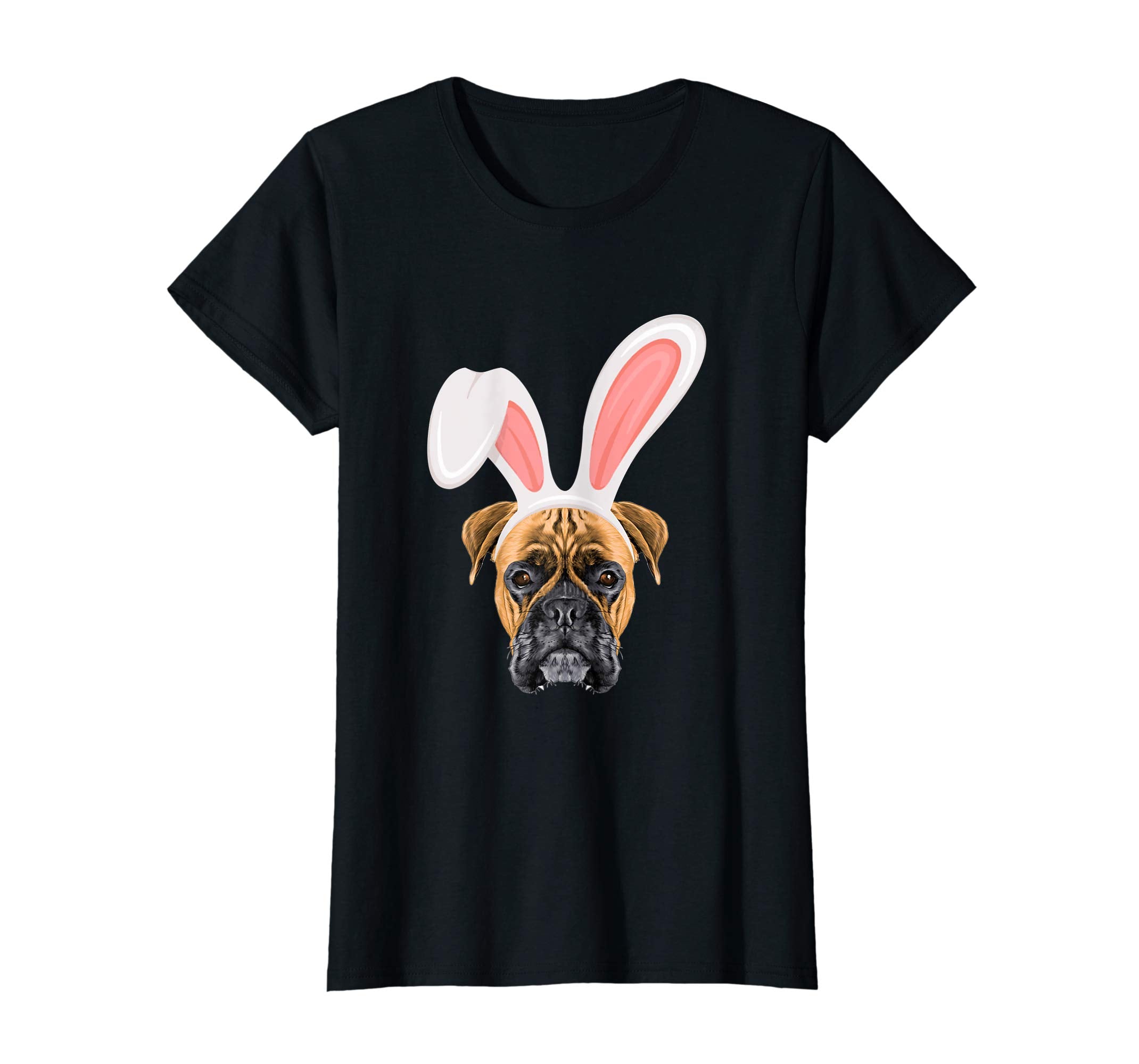 Funny Boxer Dressed As Easter Bunny With Rabbit Ears T-Shirt