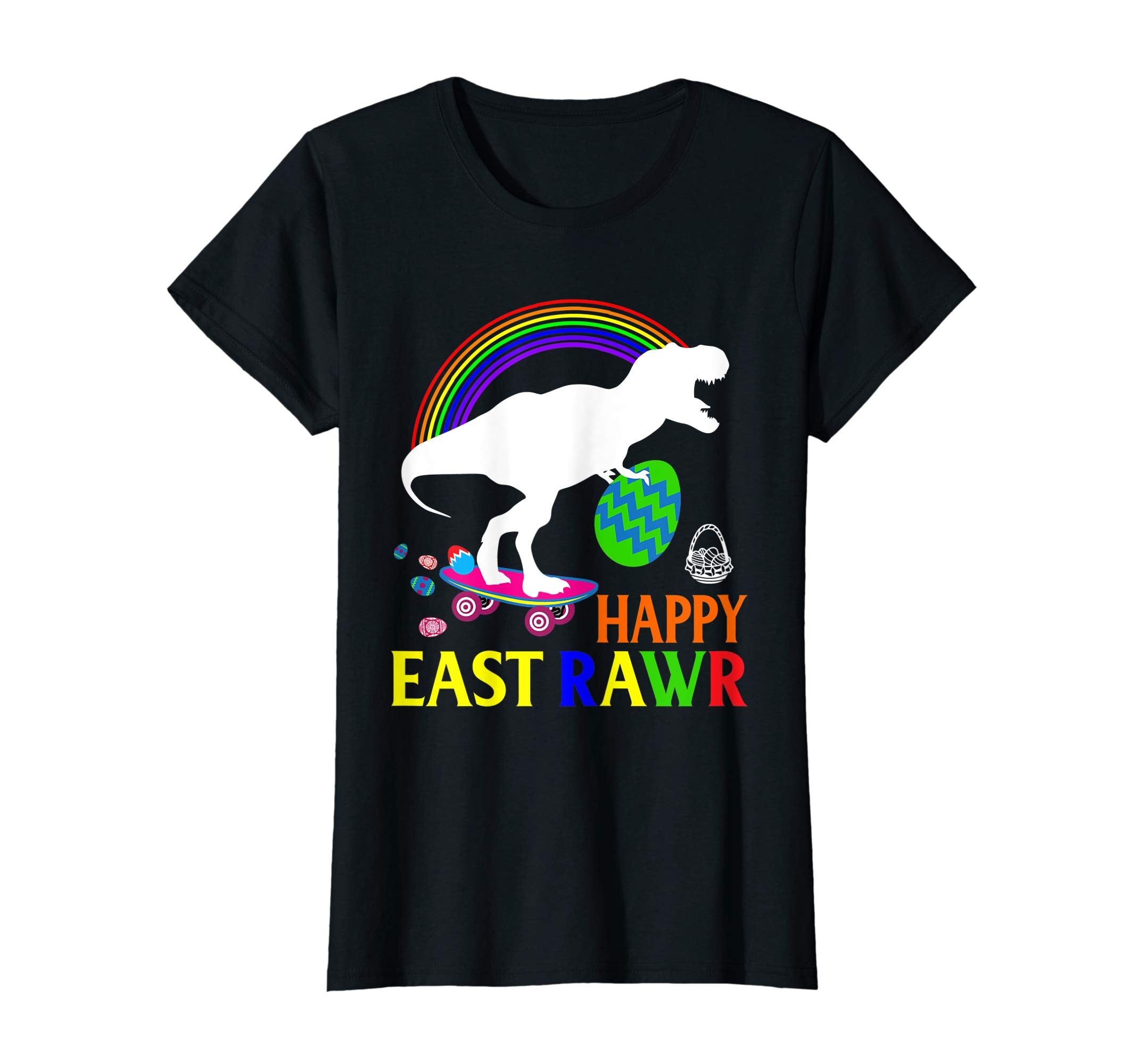 Happy East Rawr T Shirt T Rex Dinosaur Easter Bunny Egg Kids