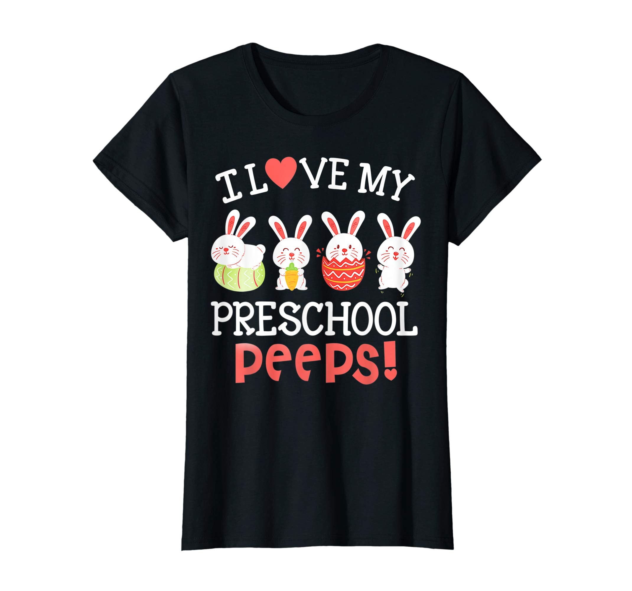 I Love My Preschool Peeps Bunnies Easter Teacher Shirt