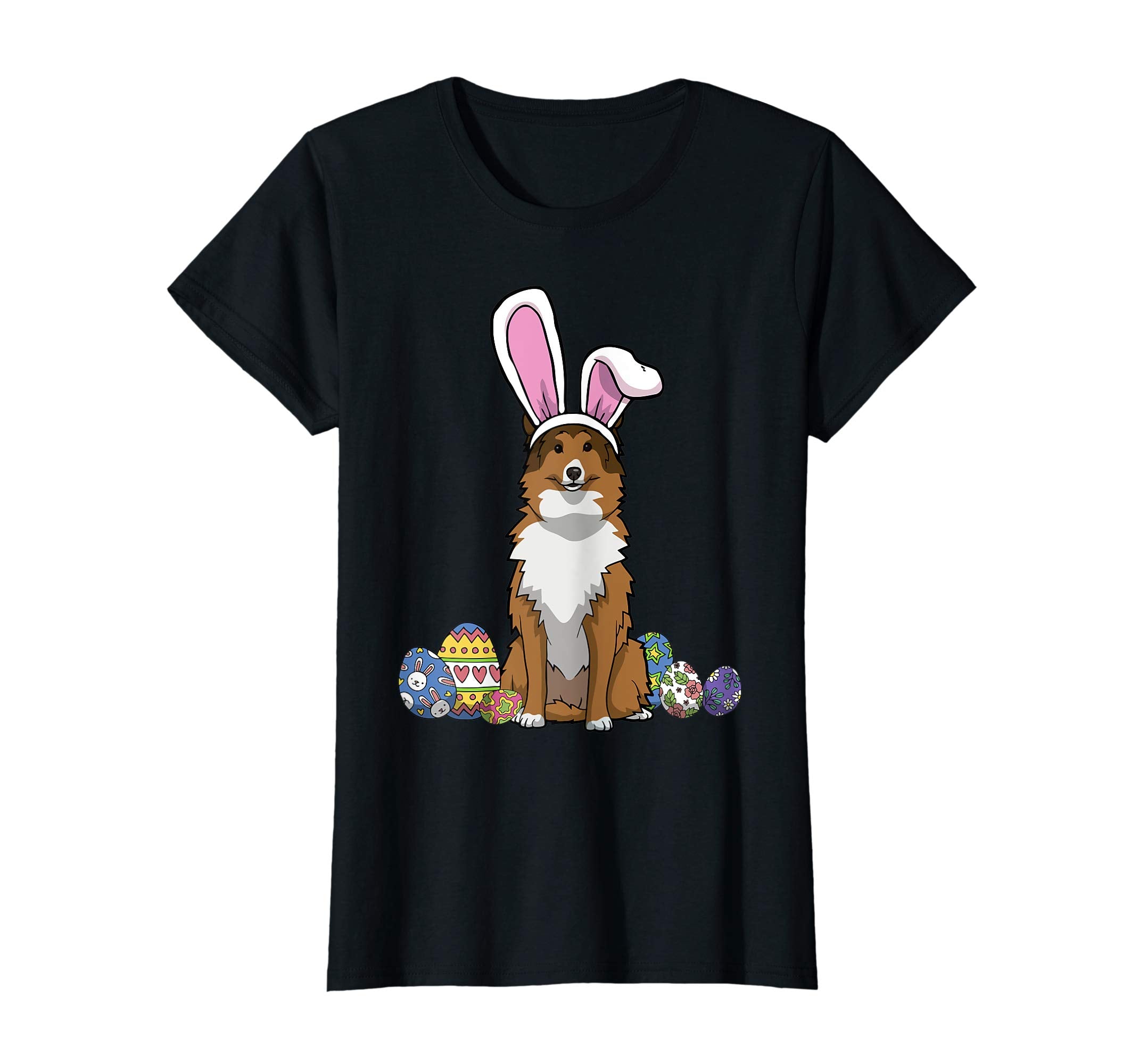 Shetland Sheepdog Dressed As Easter Bunny Rabbit Ears Shirt