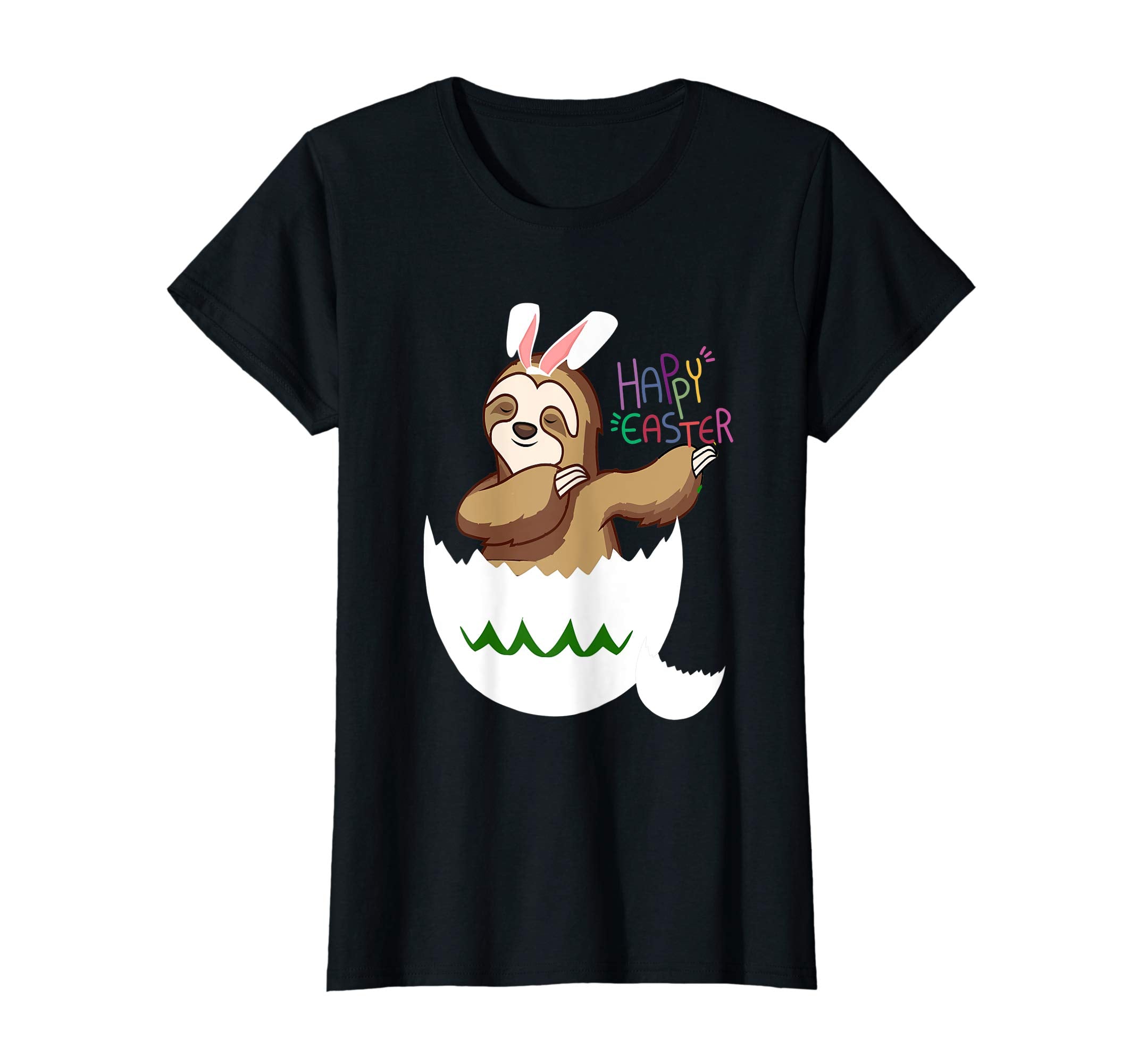Happy Easter Shirt Dabbing Sloth Bunny Easter