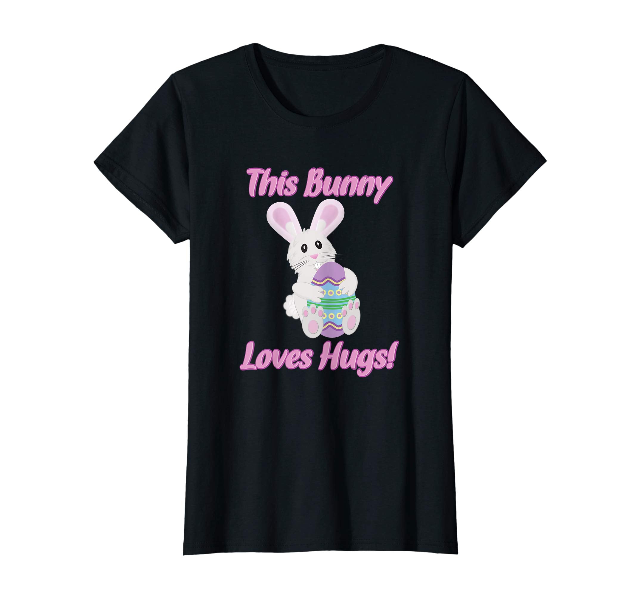 Cute Easter Bunny Hugging Beautiful Easter Egg T Shirt