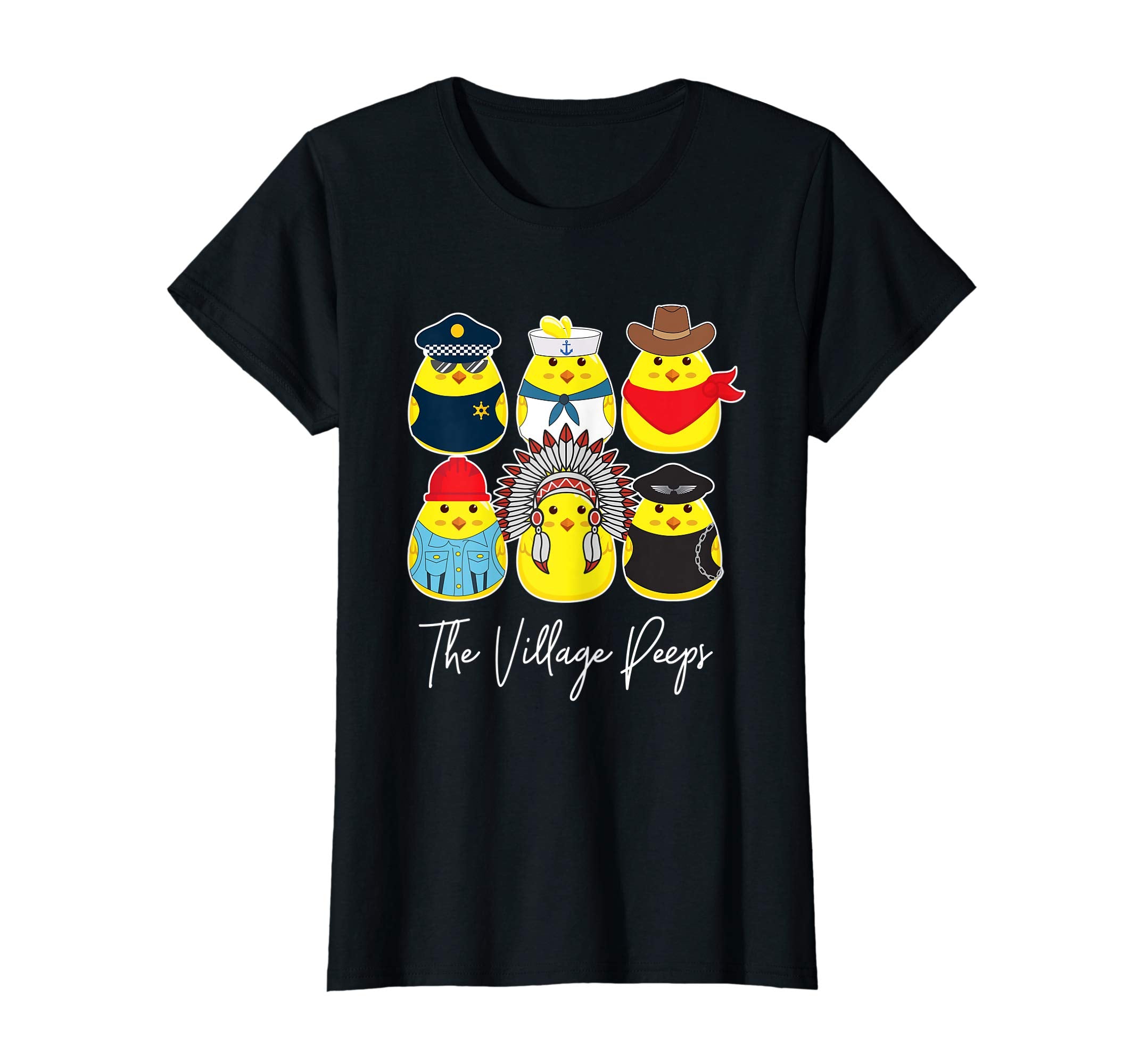Funny Easter Shirt Village Peeps Cute Chick Tshirt Bunny