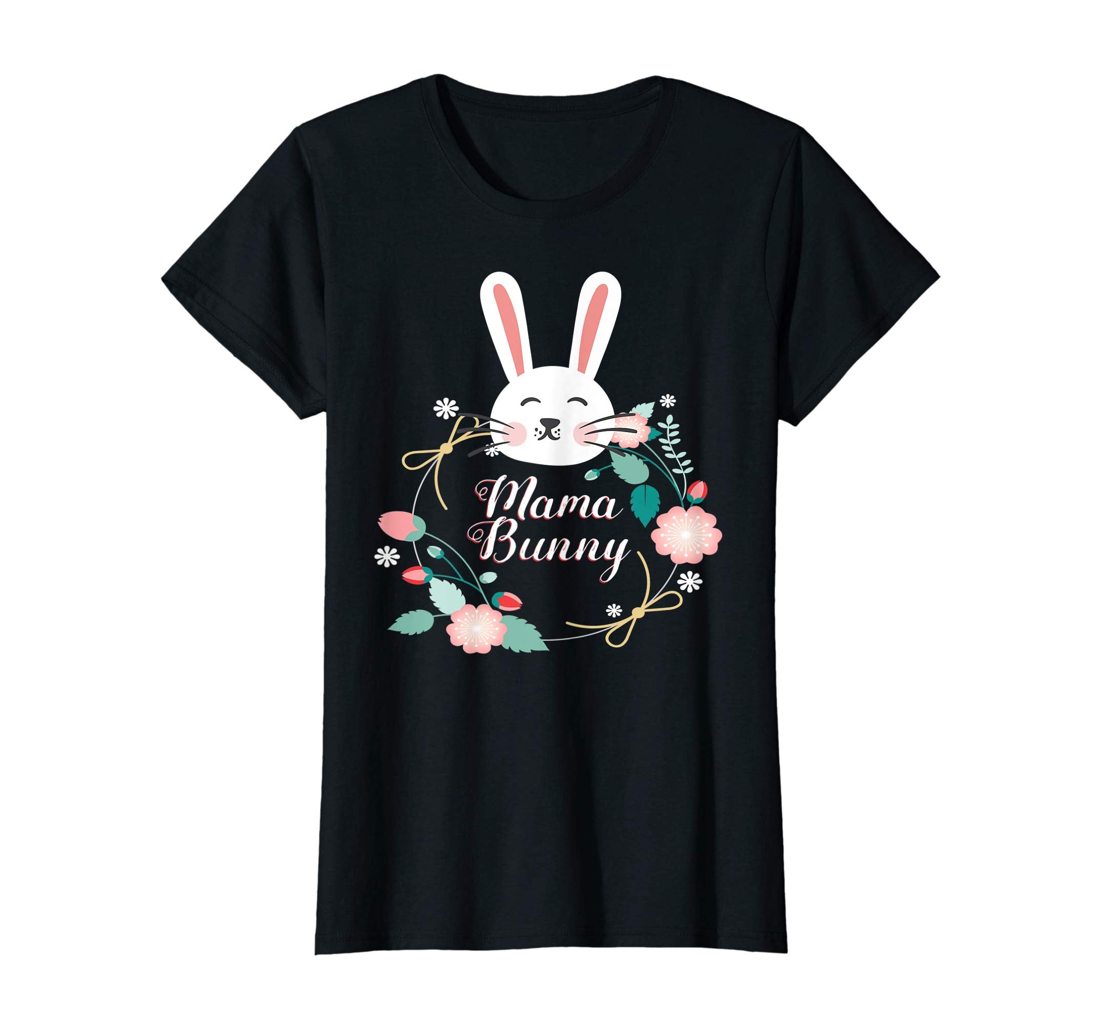 Mama Bunny Rabbit Easter Matching Shirt with flowers