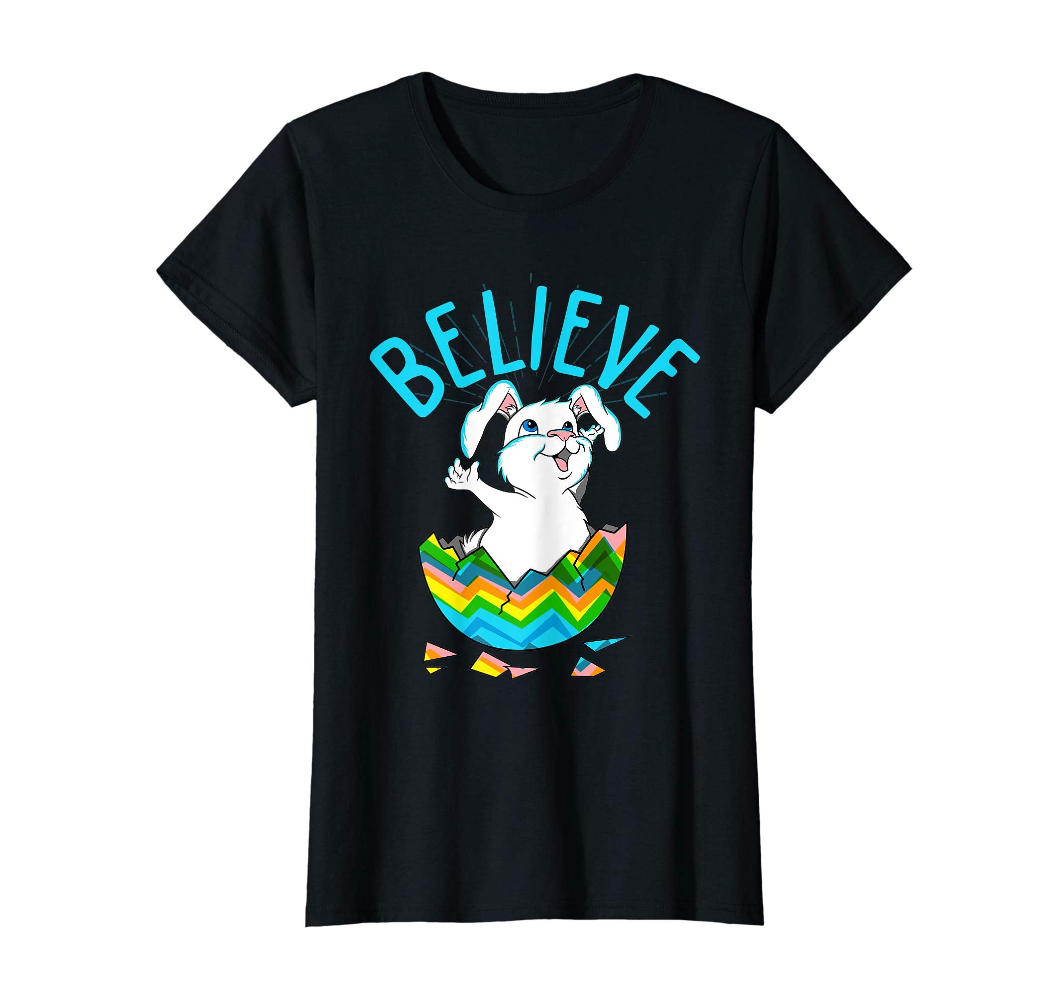 Cute Easter Bunny Shirt Kids Believe Cute Eggs Boys Girls