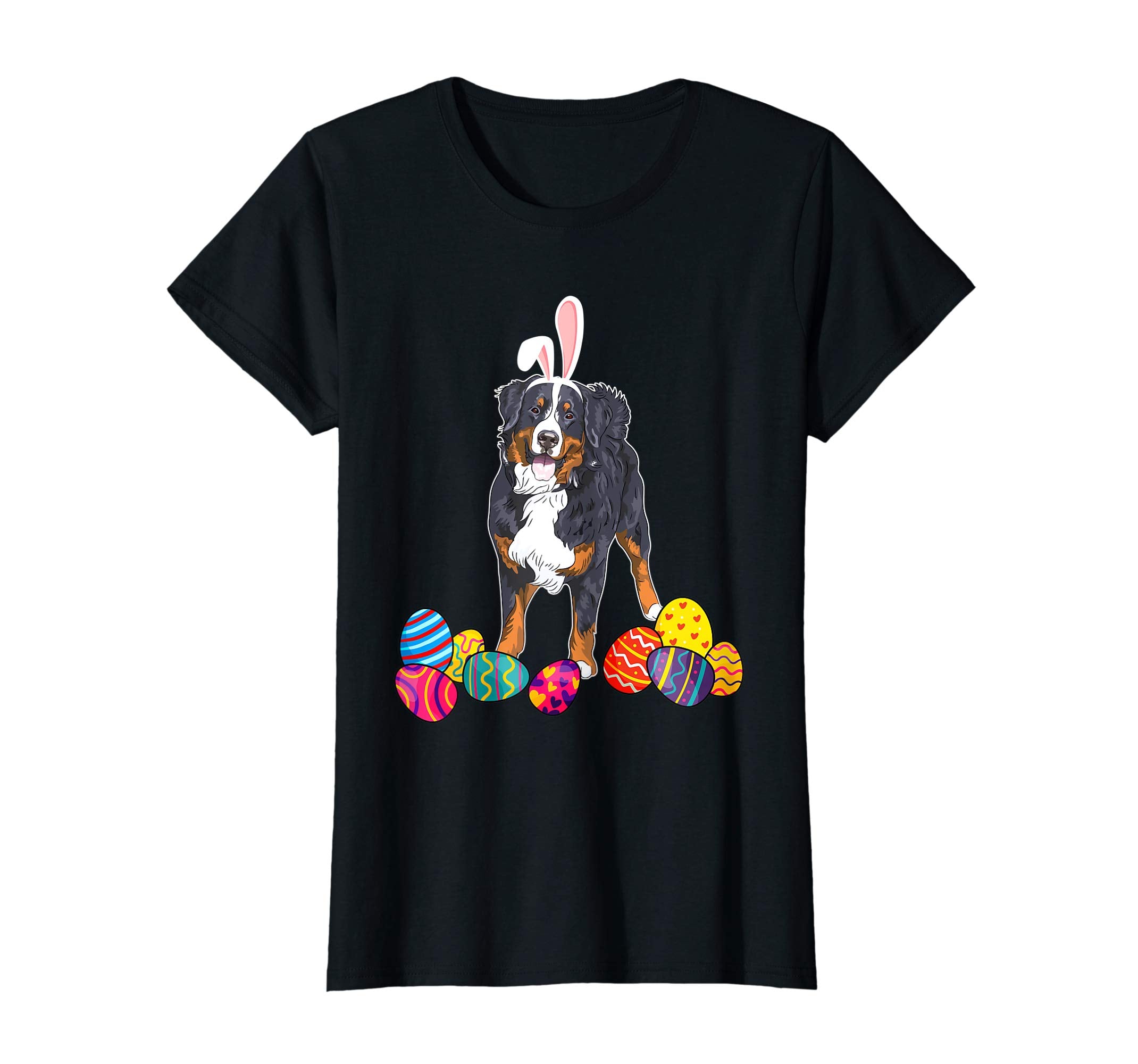 Bernese Mountain Bunny Ear With Egg Easter Easter Day Shirt