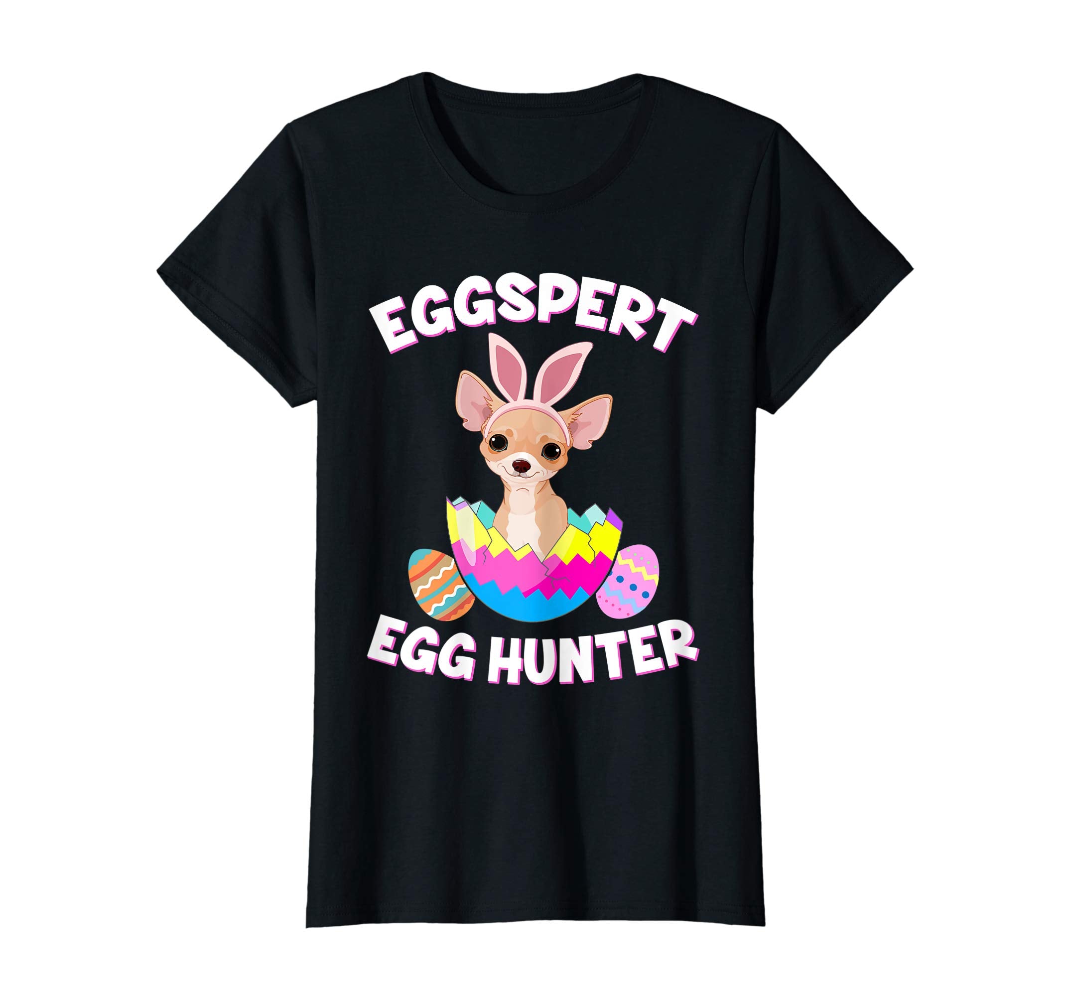 Eggspert Egg Hunter Easter Funny Chihuahua T Shirt