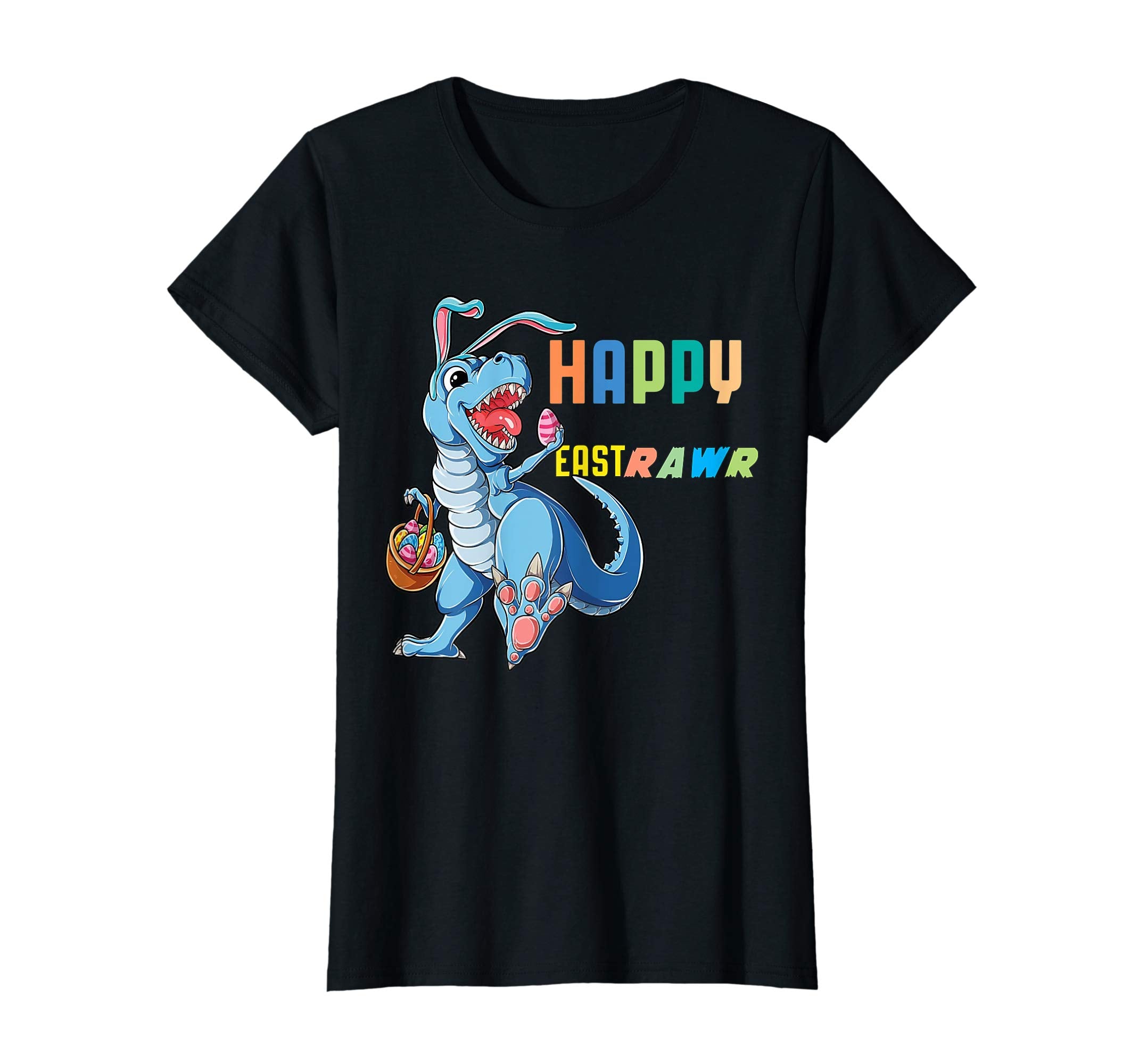 Happy Eastrawr T Rex Dinosaur Easter Bunny Egg Shirt Kids