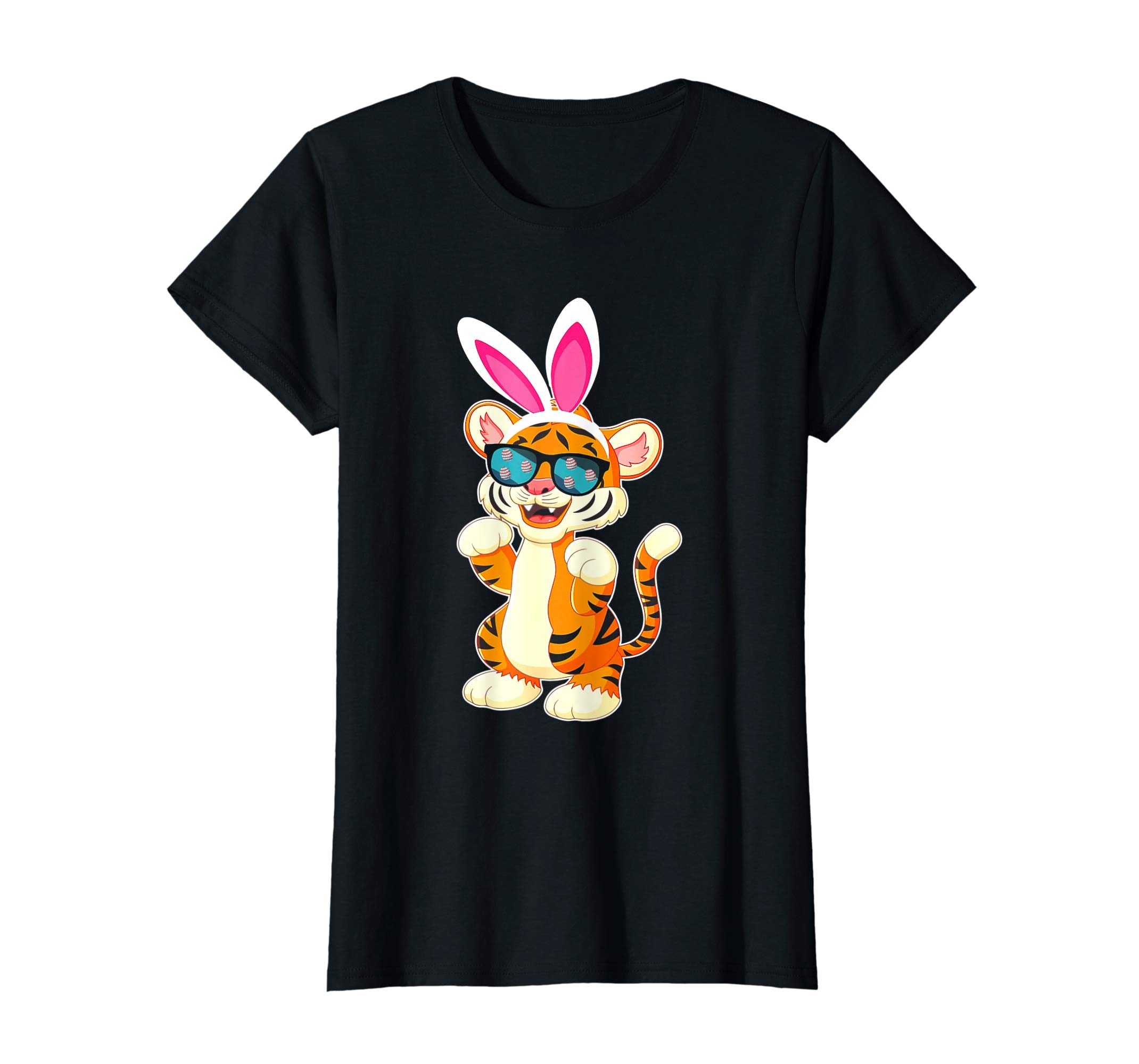 Tiger Dog Cool Sunglass Bunny Hat Happy Easter Day Shirt