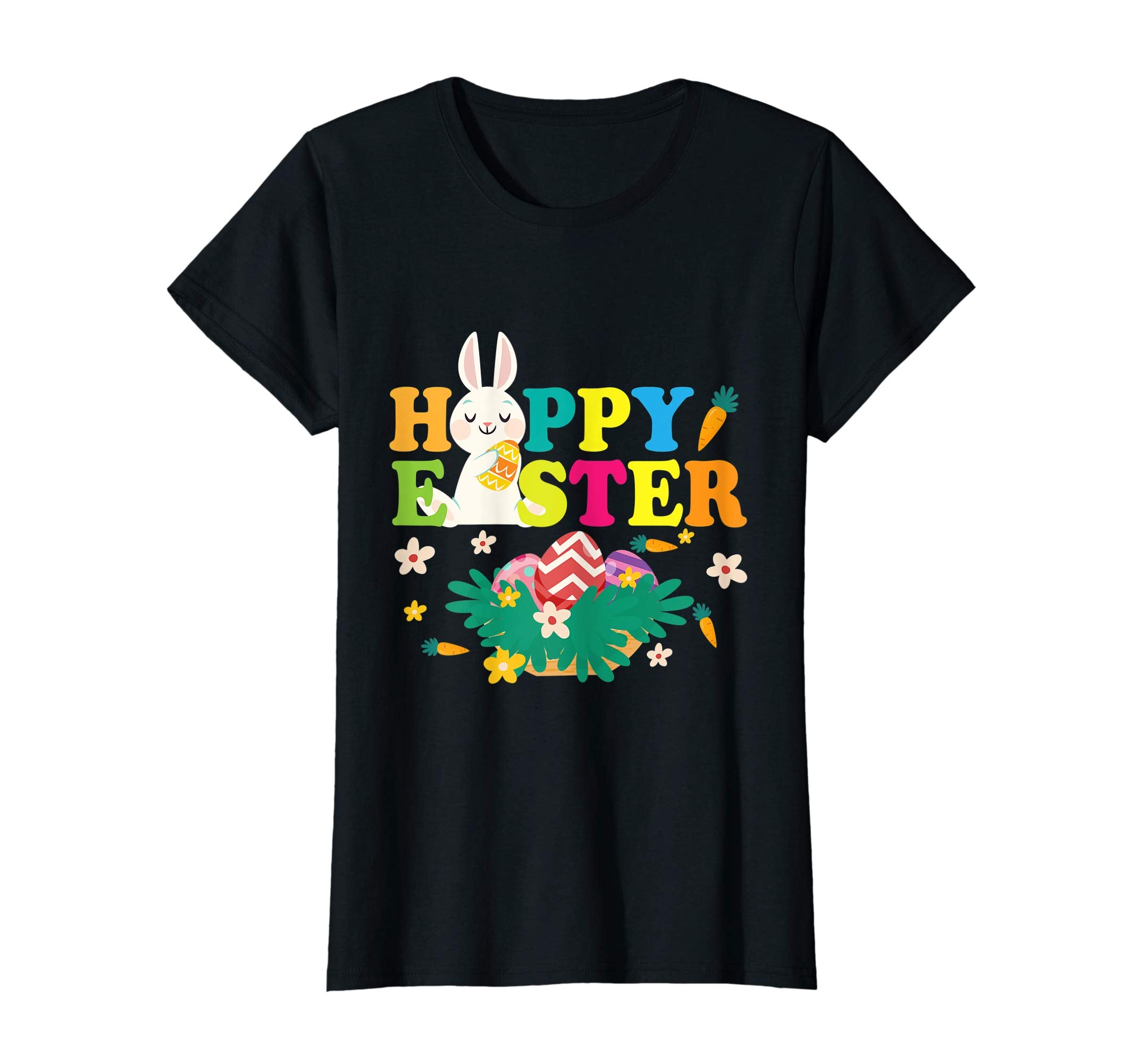 Bunny Hunting Easter Eggs Carrots Happy Easter Day Shirt