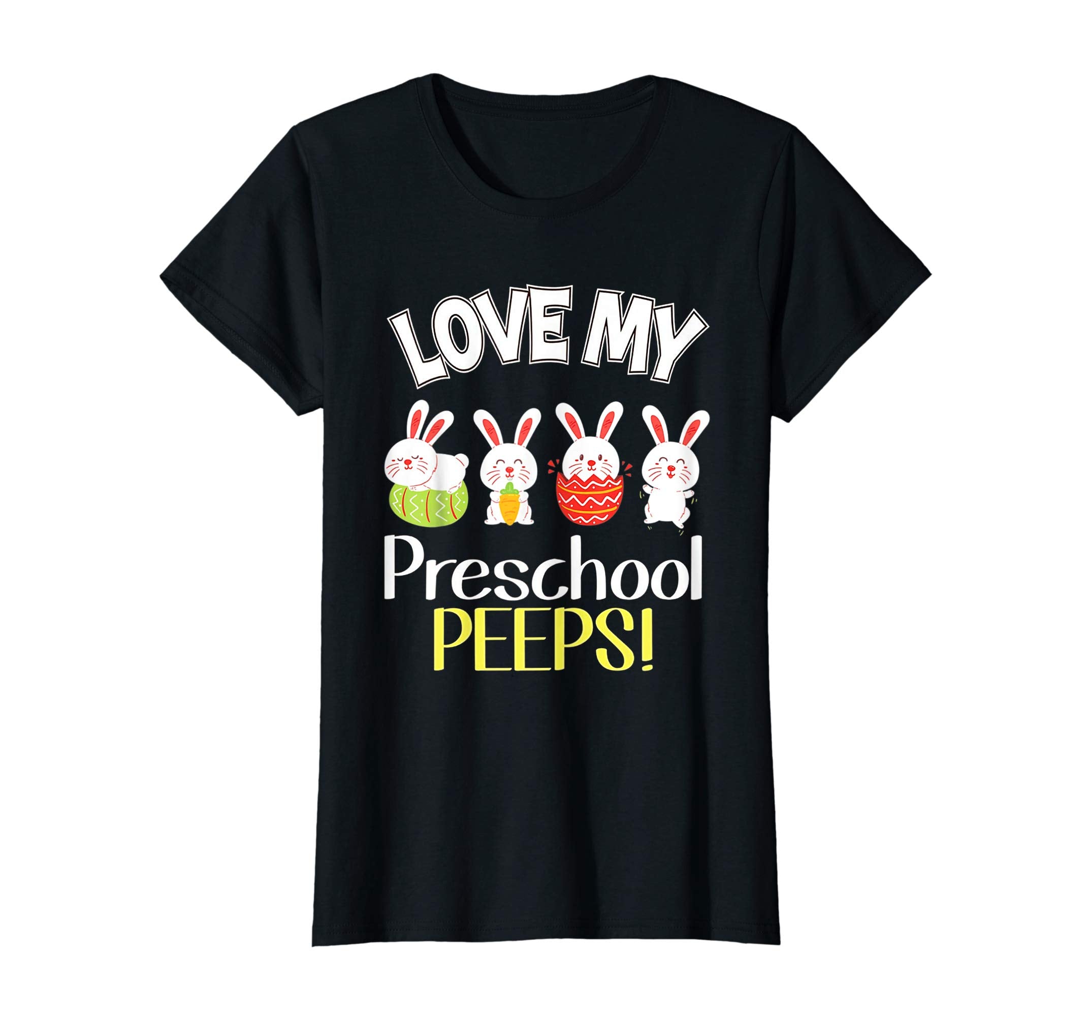 I Love My Preschool Peeps Bunnies Easter Teacher Shirt