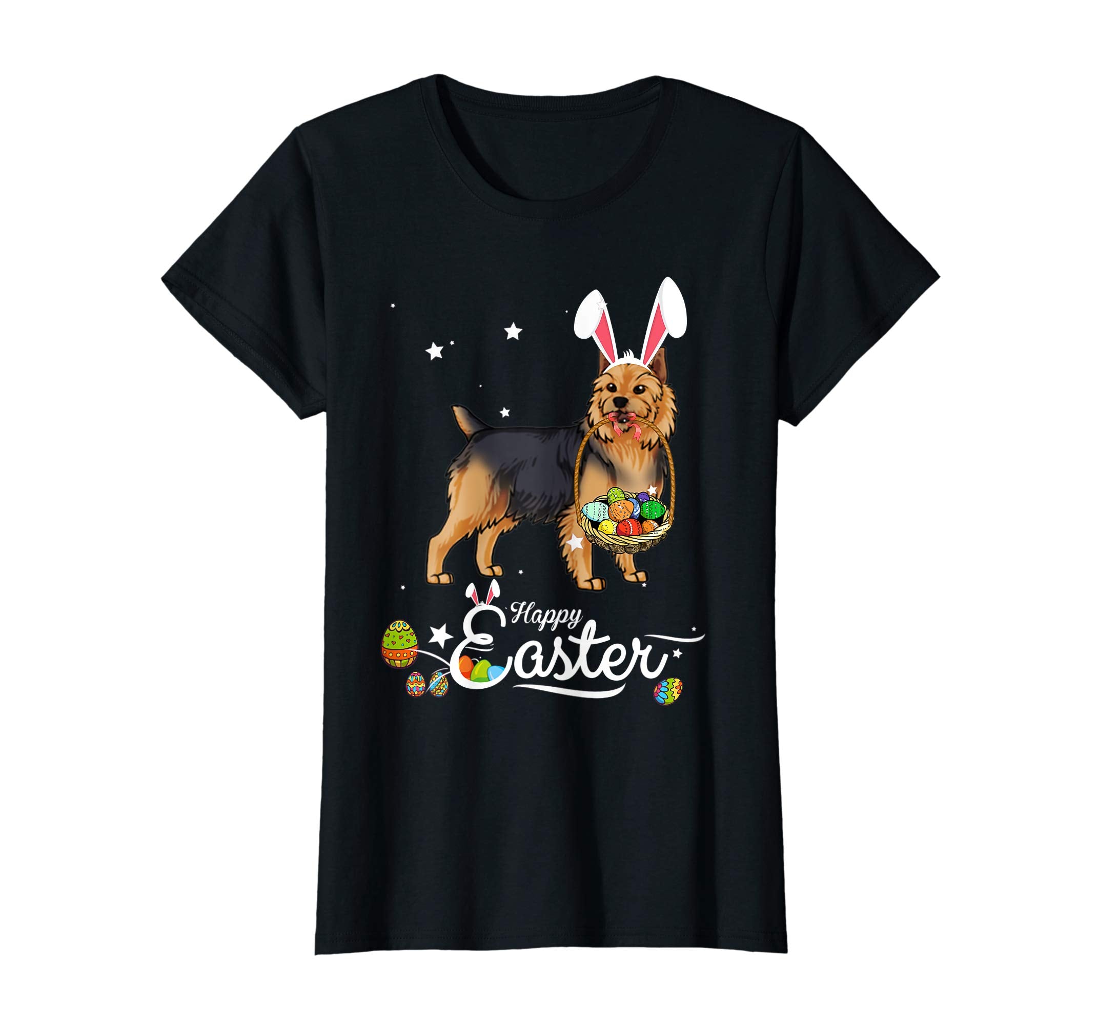 Australian Terrier Dog With Bunny Hat Easter Costume T Shirt