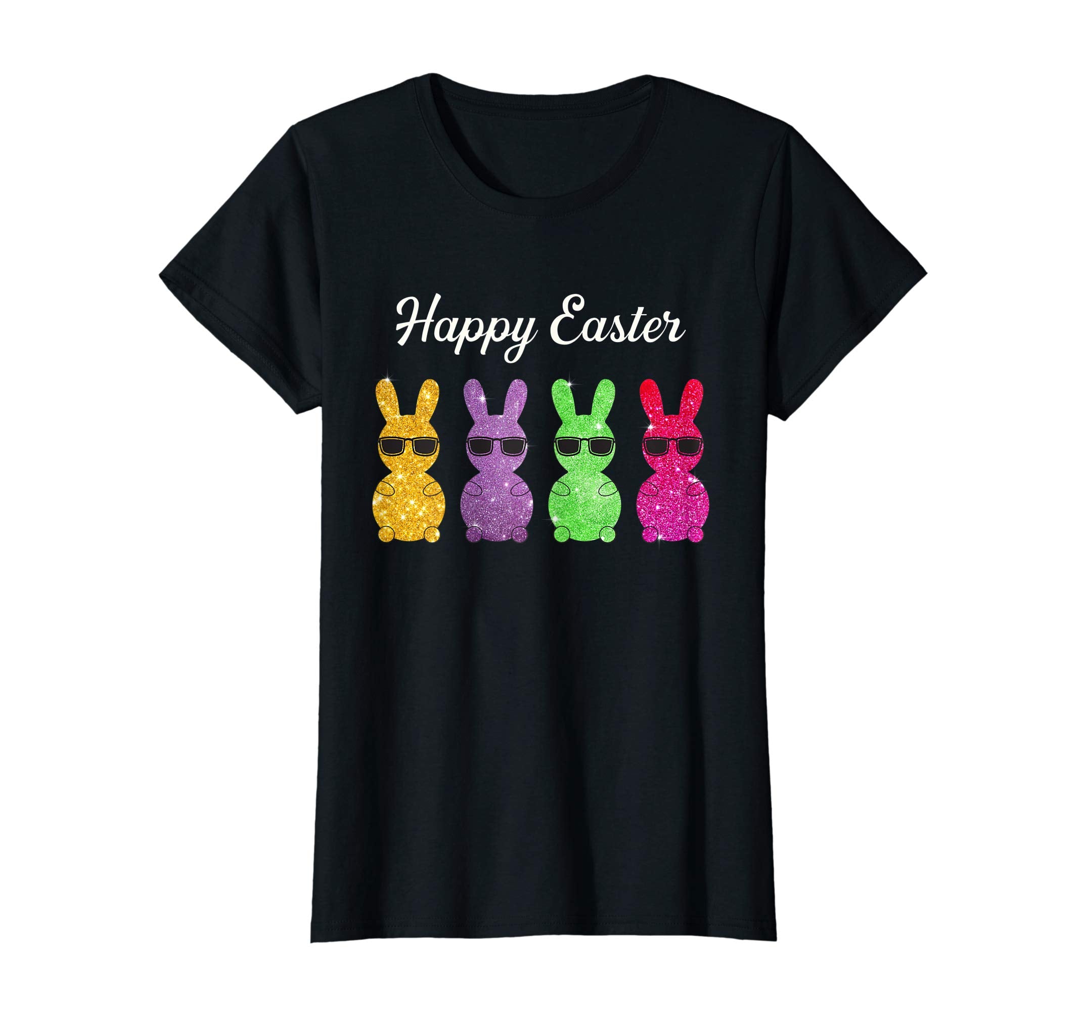 Happy Easter Real Bunny T Shirt Colorful Egg Hunt